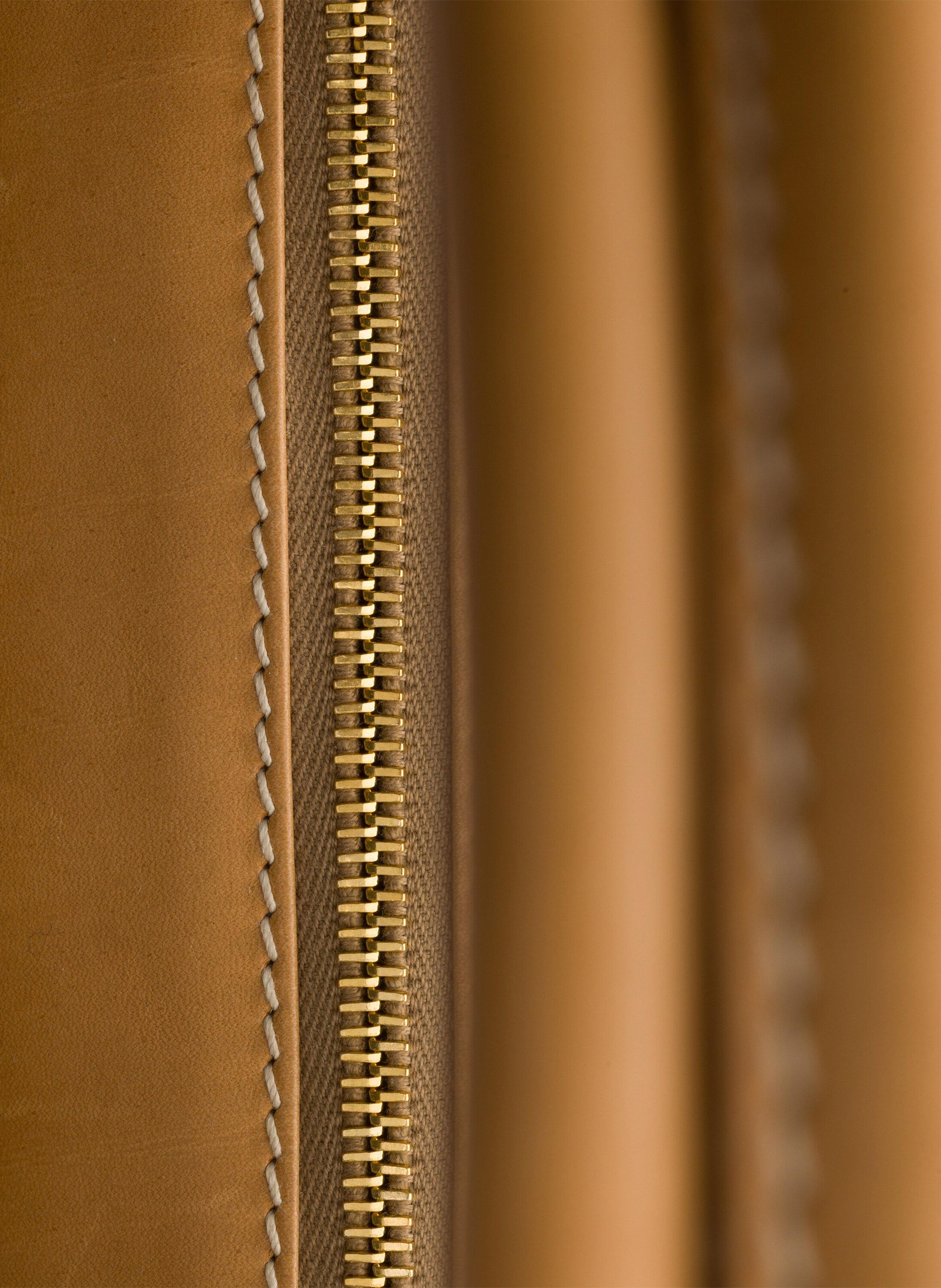 Grand cabas en lin et cuir PRADA Beige