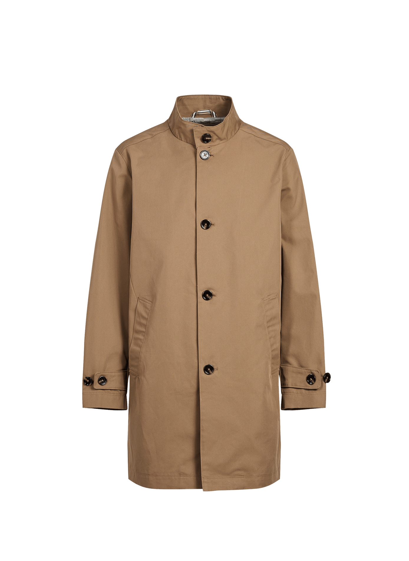 Imperméable droit en coton mélangé PIERRE CARDIN Marron