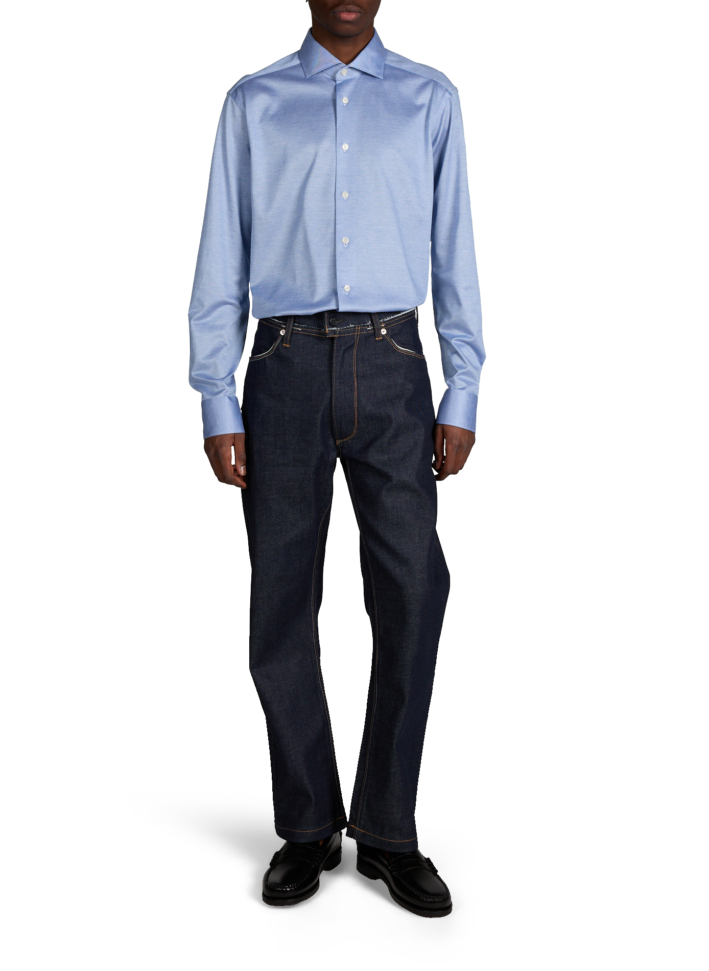 Straight cotton jeans CAMIEL FORTGENS Blue