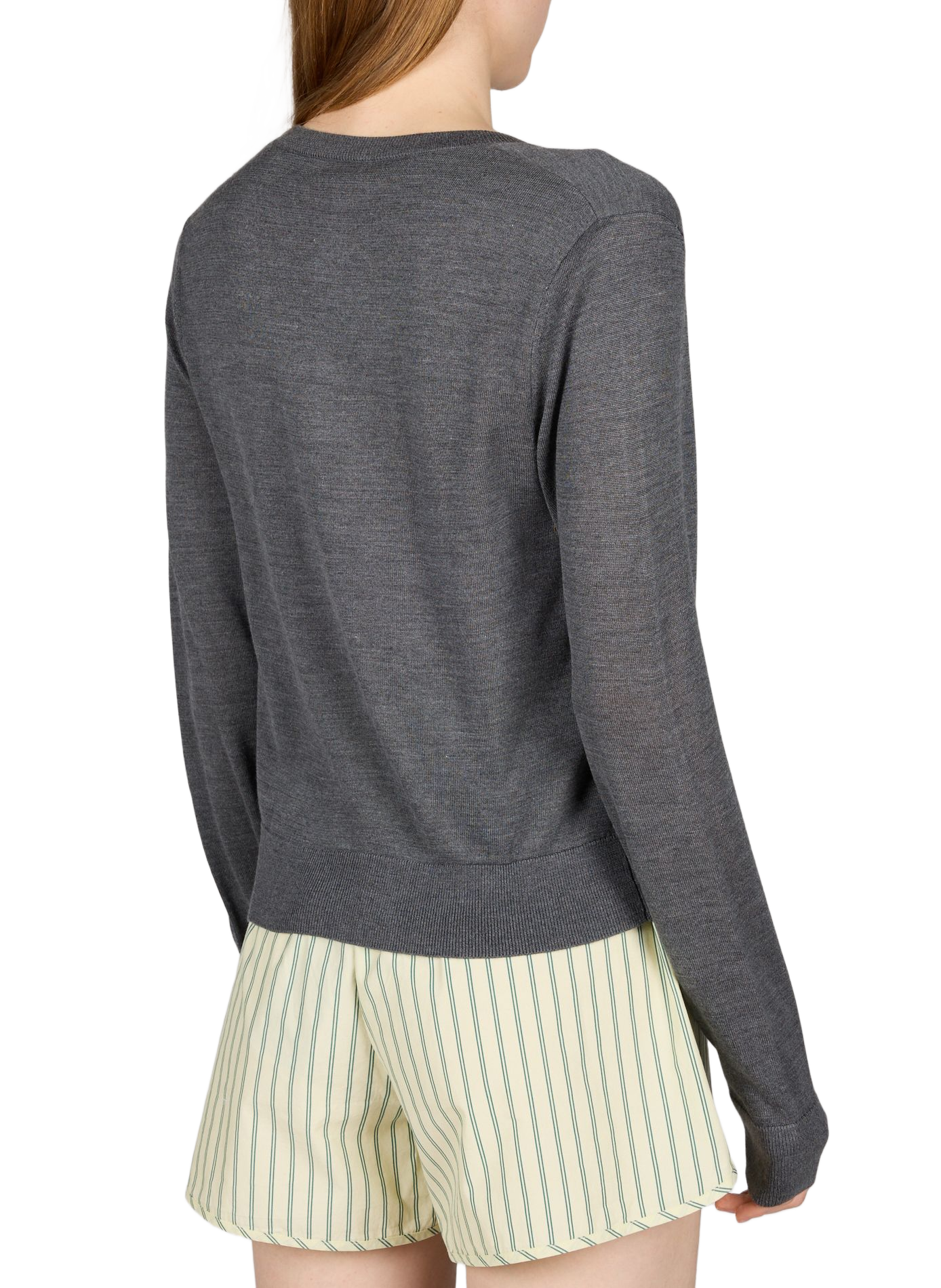 Hayla silk, wool, and cashmere cardigan ALMADA Grey