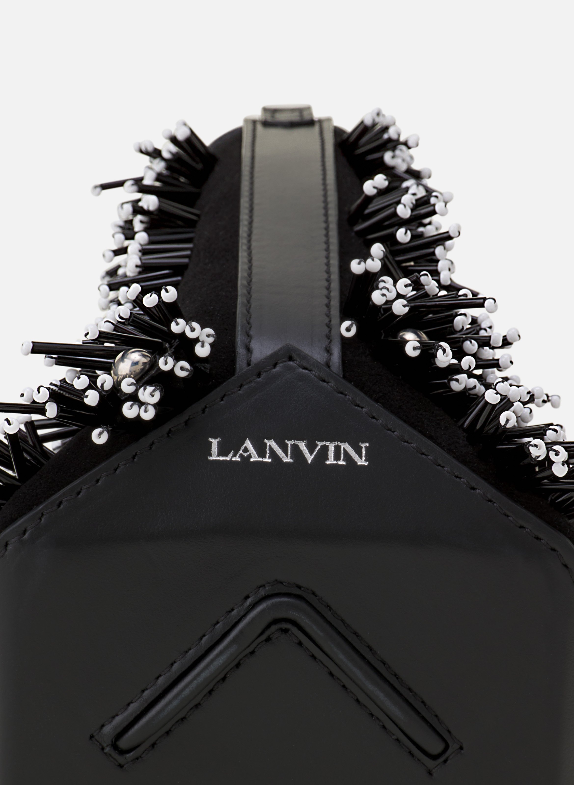 Sac seau catch by lanvin en cuir brodé LANVIN Noir
