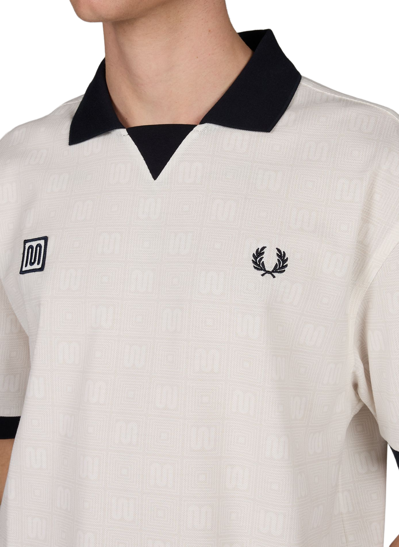 Piqué Cotton Polo with Printed Logo FRED PERRY Beige
