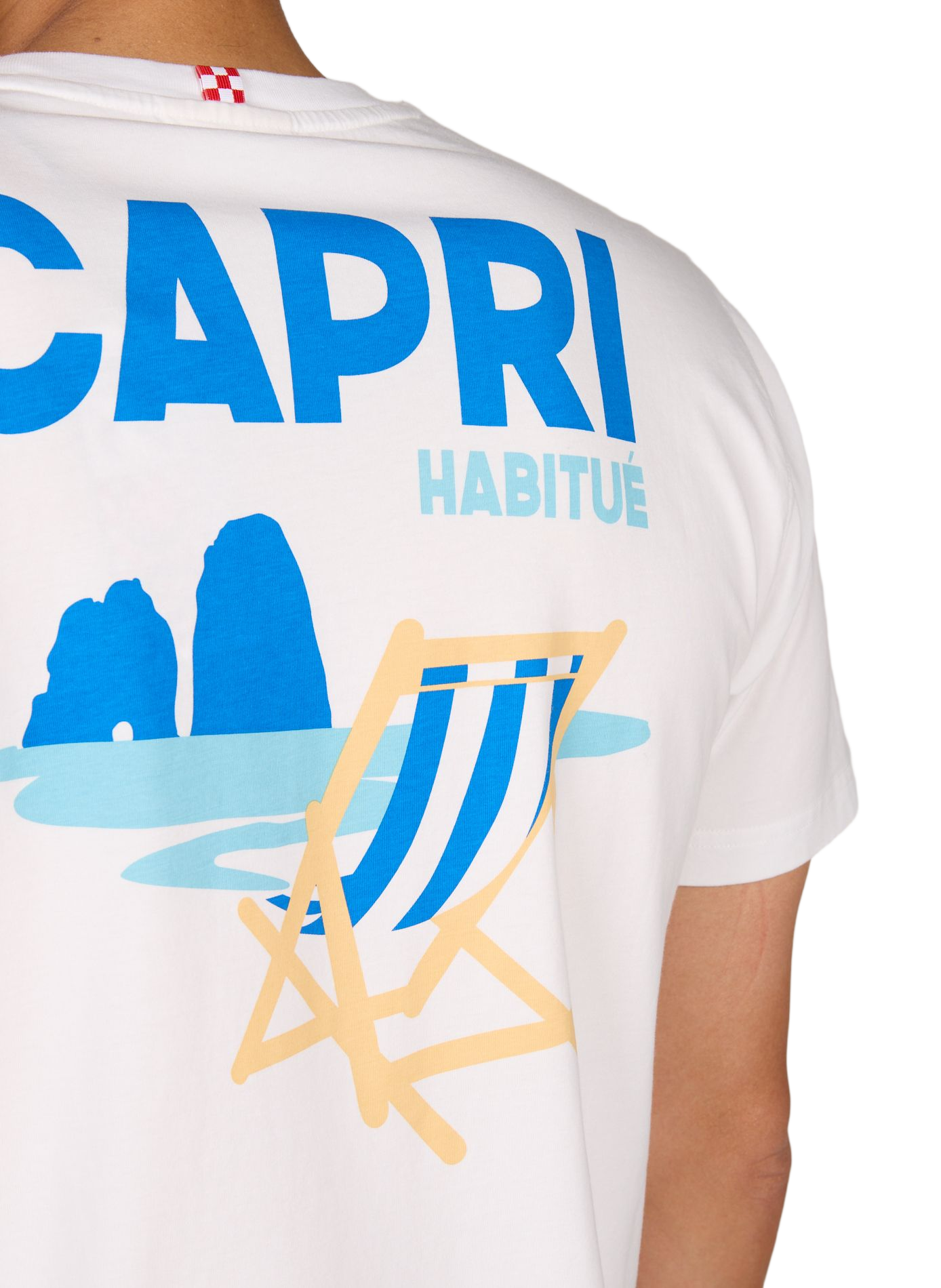 Tee-shirt droit imprimé en coton | Blanc MC2 SAINT BARTH Homme