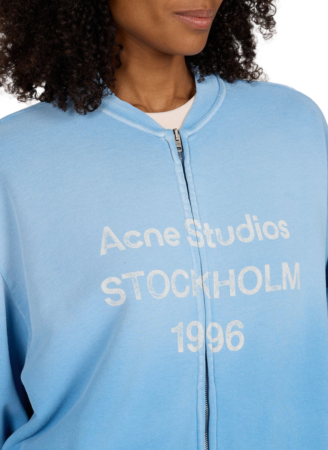 Cotton-blend logo sweatshirt ACNE STUDIOS Blue