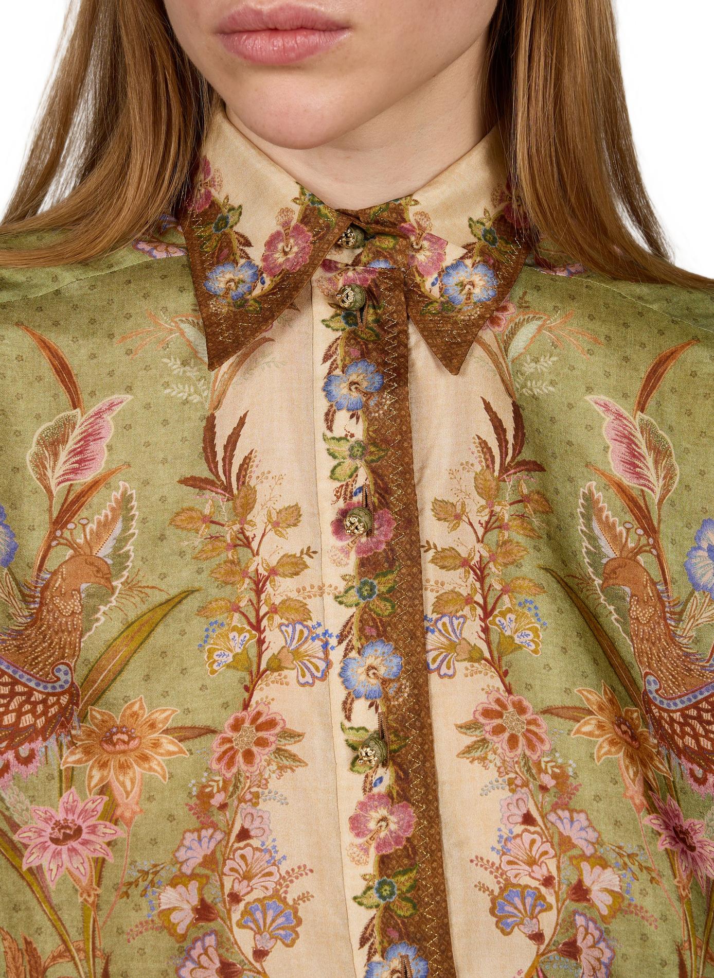 Weite Seidenbluse Indra ZIMMERMANN Khaki