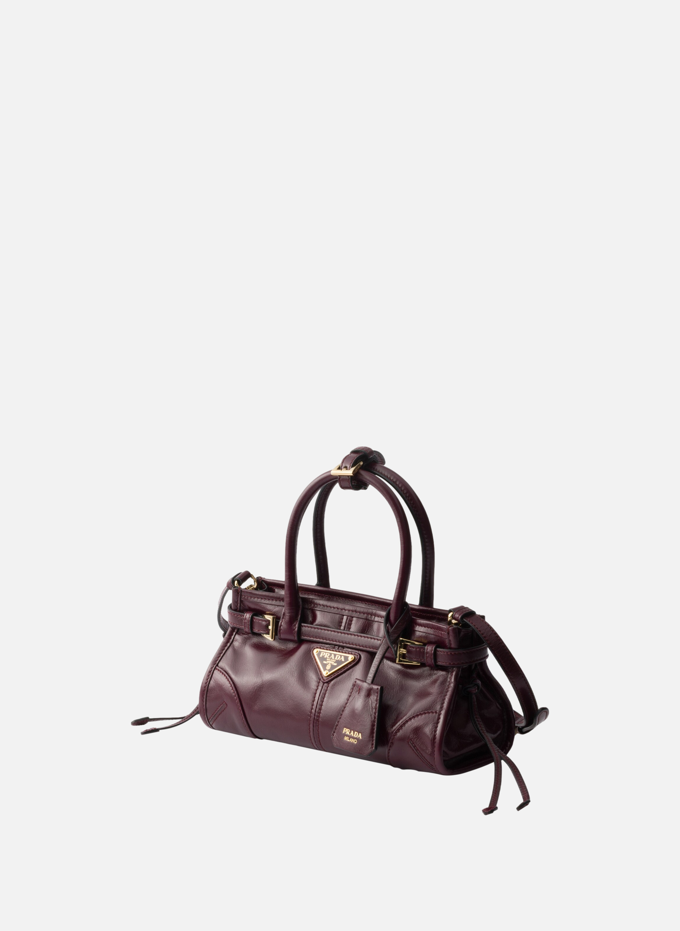 Mini sac prada bonnie en cuir PRADA Rouge
