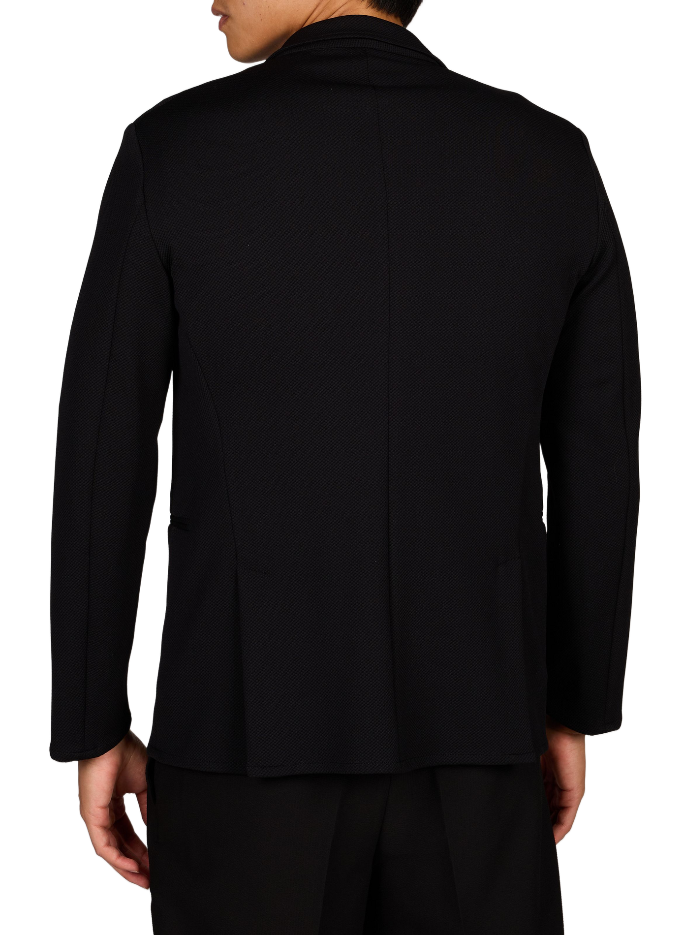 Blazer droit en jersey EMPORIO ARMANI Noir