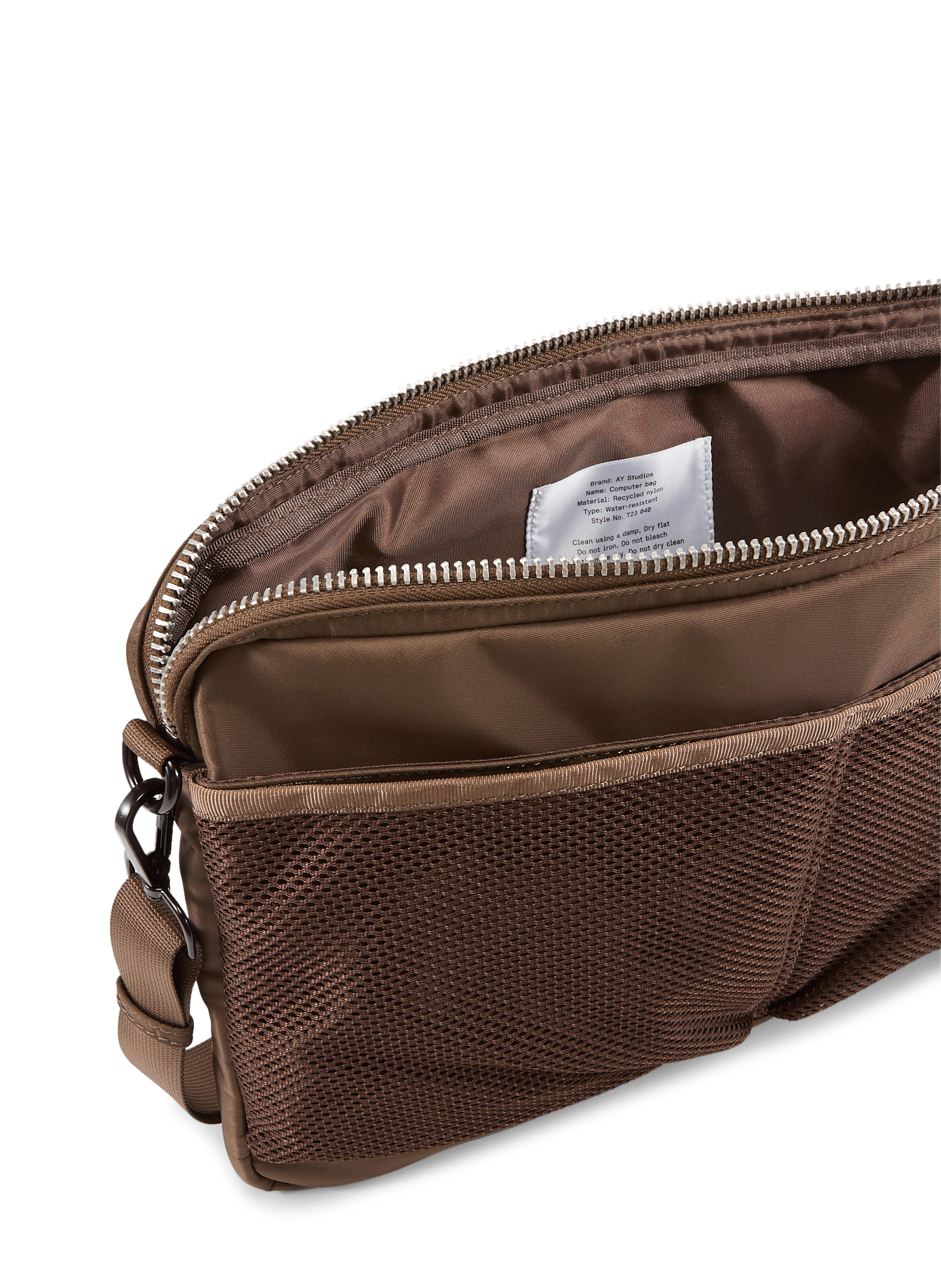 Shoulder computer bag AY STUDIOS Brown