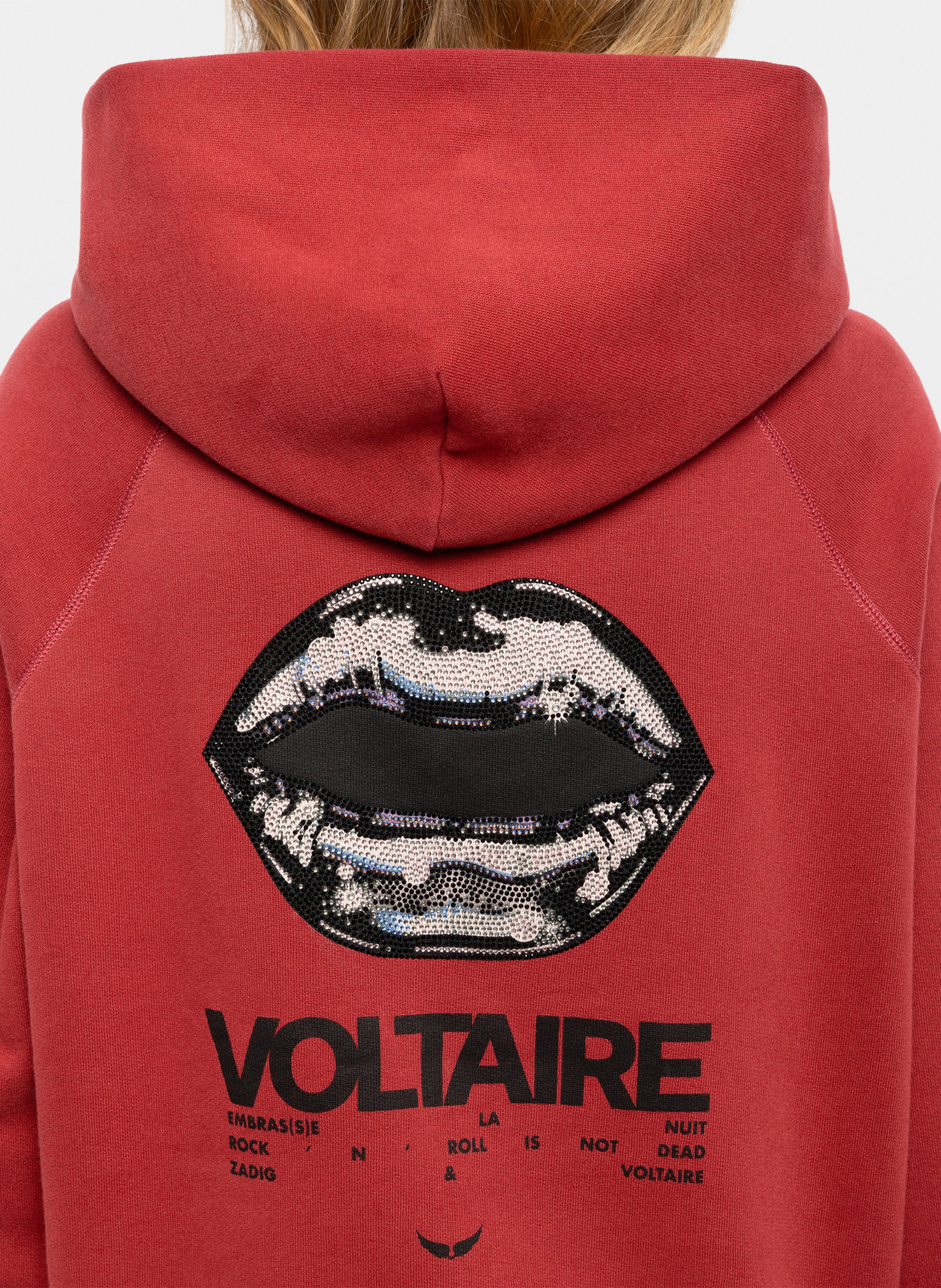 Rechte sweater met zeefdruk in gemengde katoenen stof genaamd Georgy ZADIG&VOLTAIRE Rood