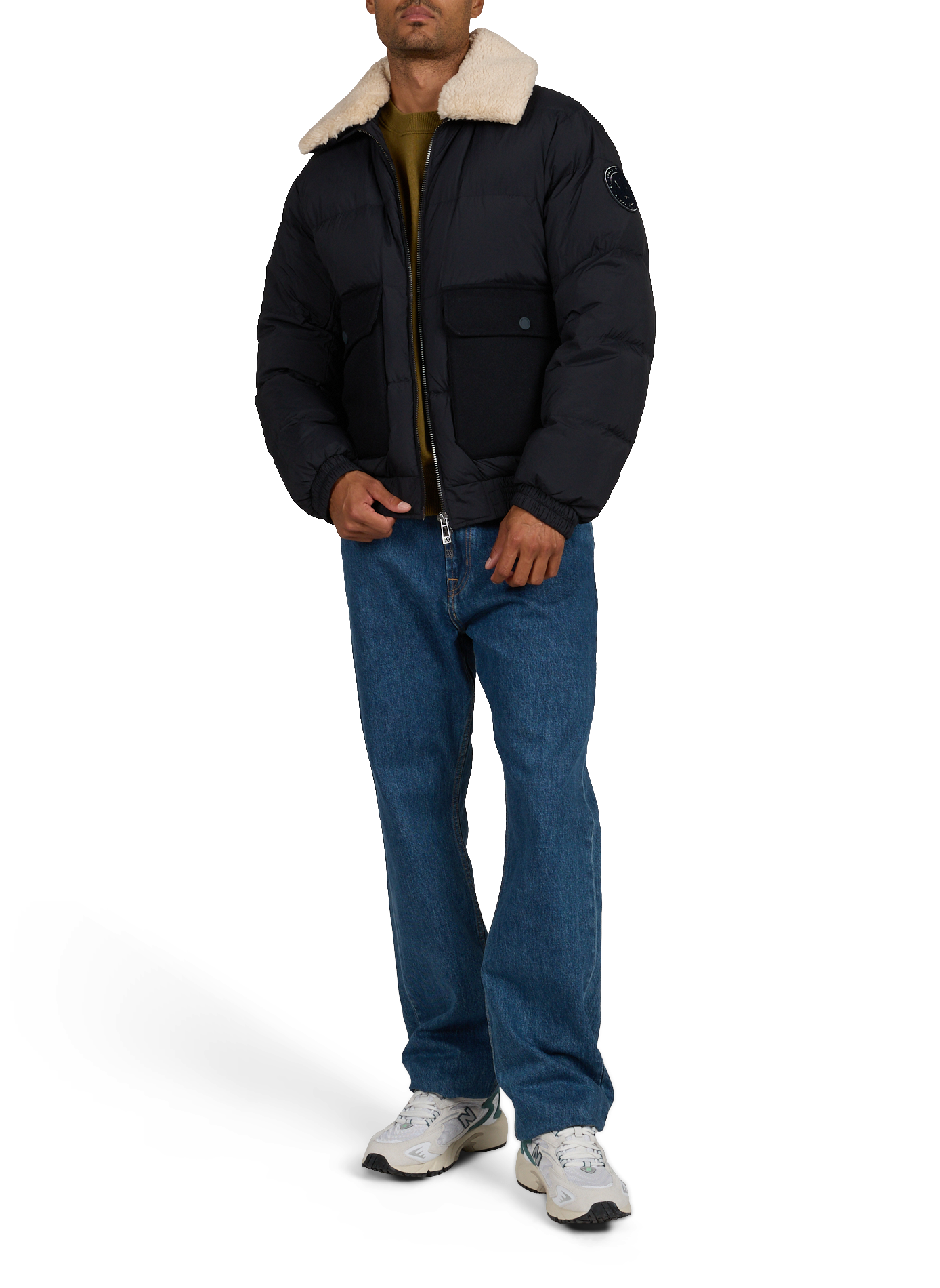 Blouson court matelassé  ARMANI EXCHANGE Bleu