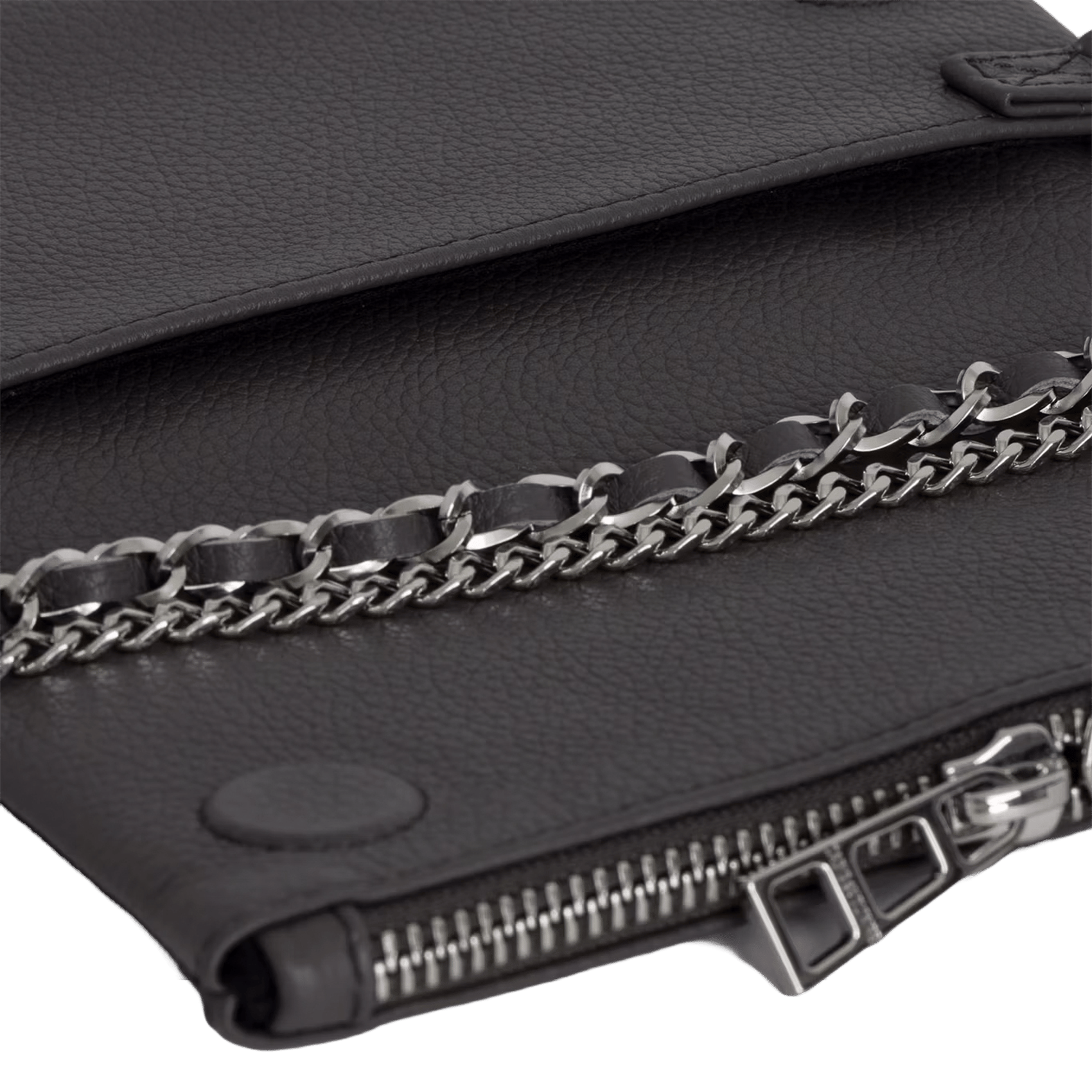 Schoudertas met flap in mini rock leder | Grijs ZADIG&VOLTAIRE Dames