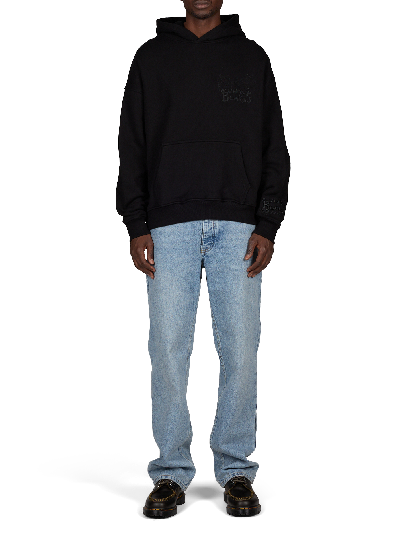 Oversized sweatshirt with embroidered details in cotton ONLY THE BLIND Black
