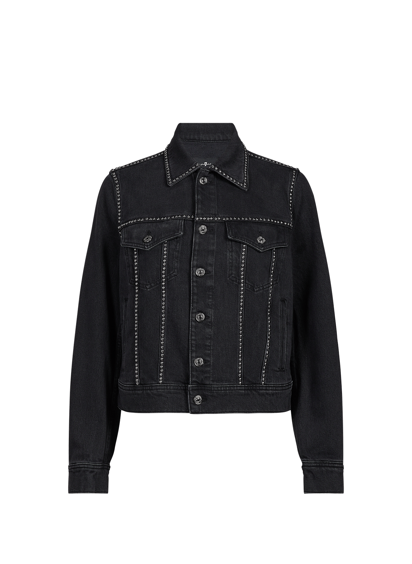 Jeansjacke Adi gerade geschnitten aus Baumwollmischung 7 FOR ALL MANKIND Schwarz