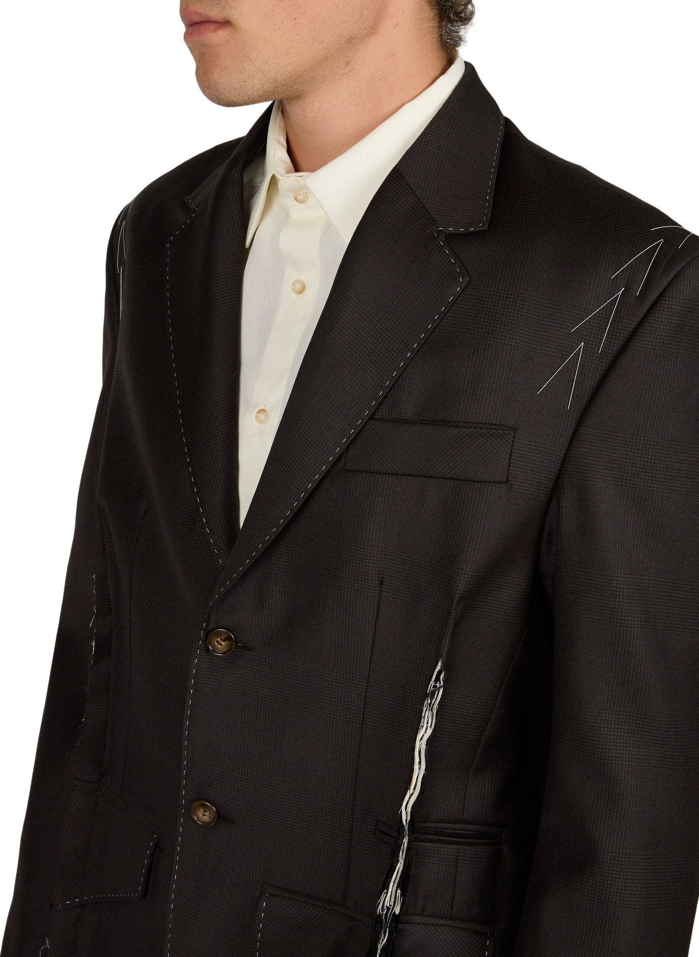 Gerader Blazer mit Wollmuster SONIA CARRASCO Braun