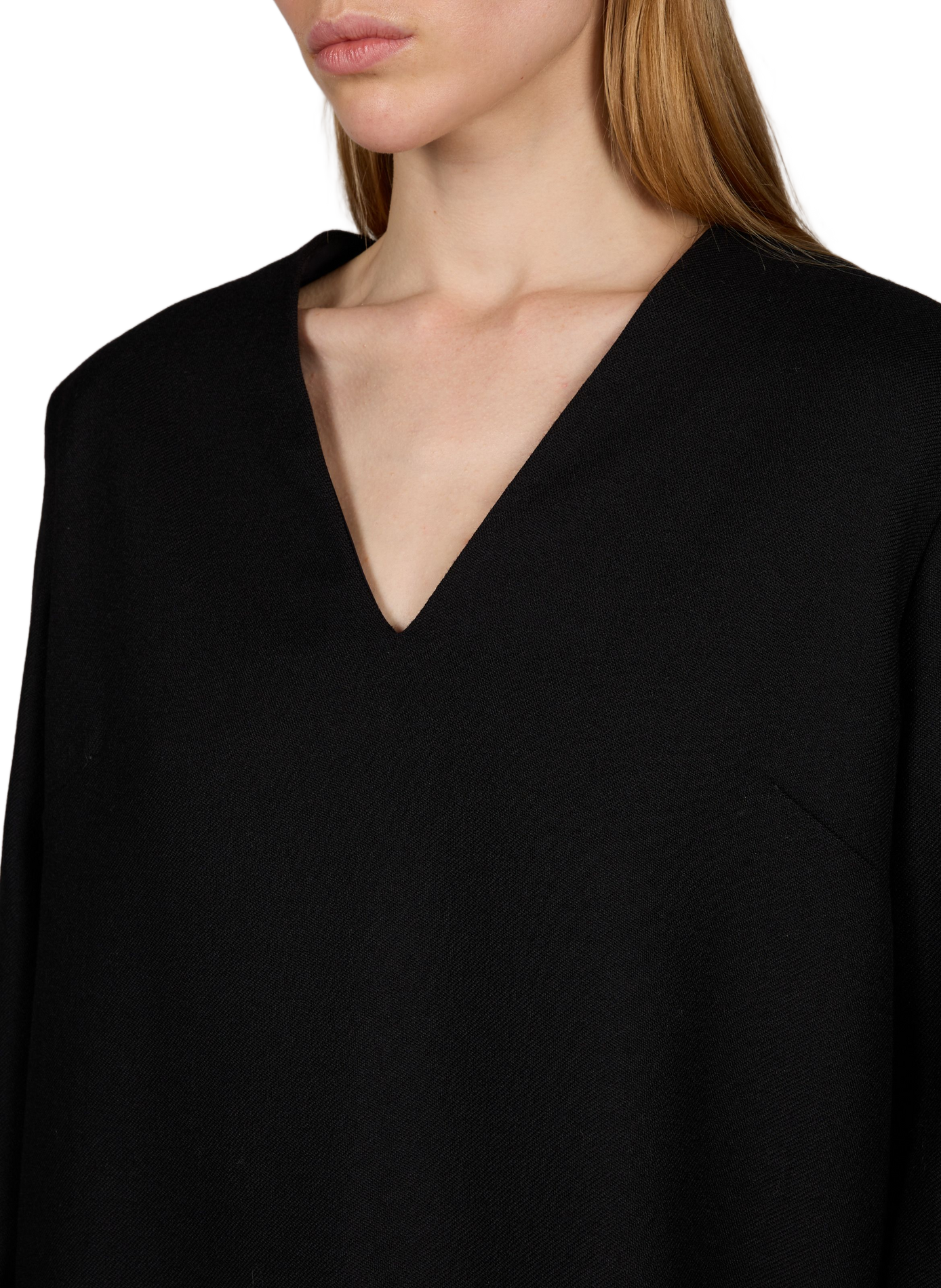 MELLA Fransenkleid aus Schurwolle BY MALENE BIRGER Schwarz