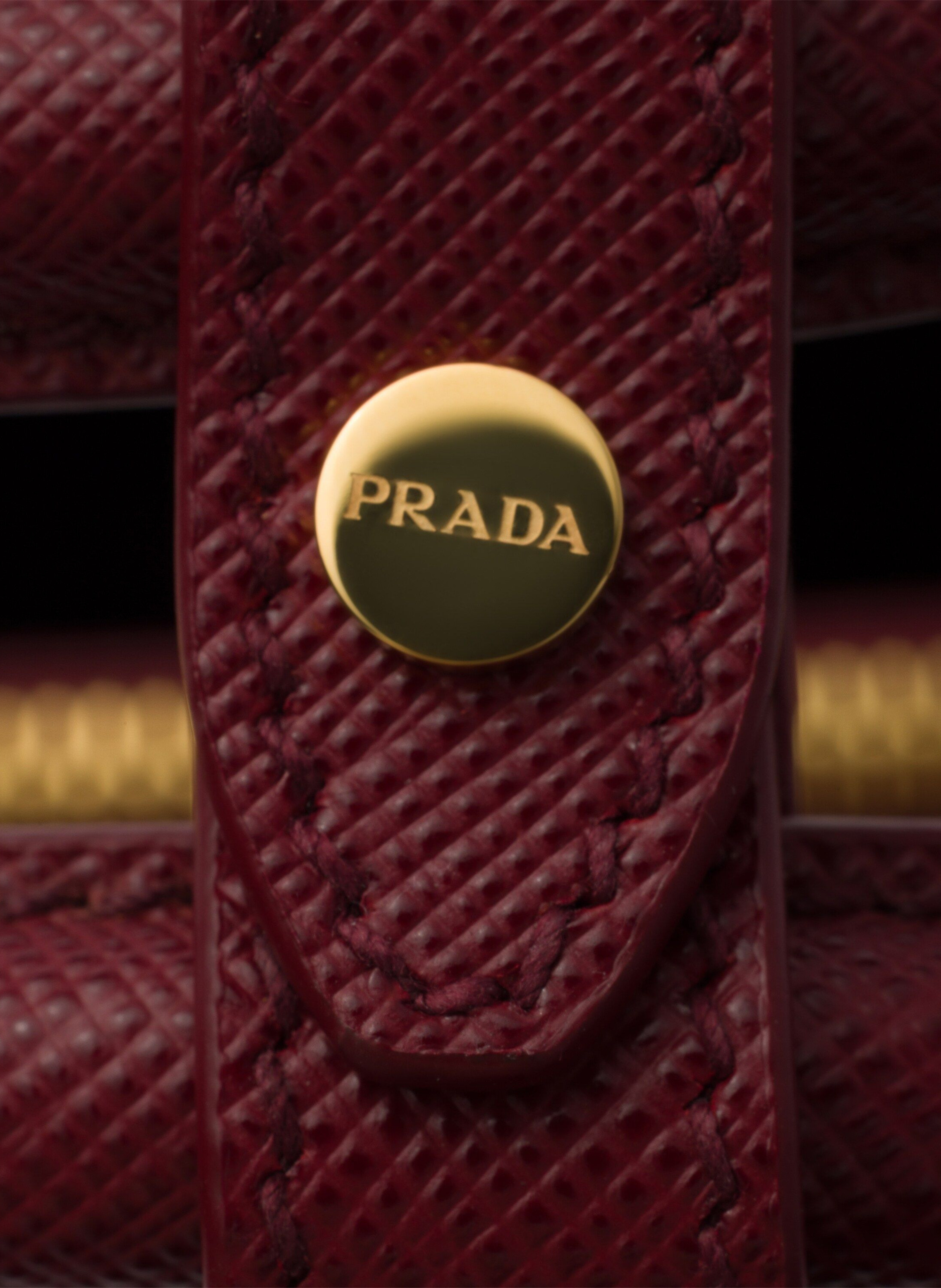 Petit sac prada galleria en cuir saffiano PRADA Rouge