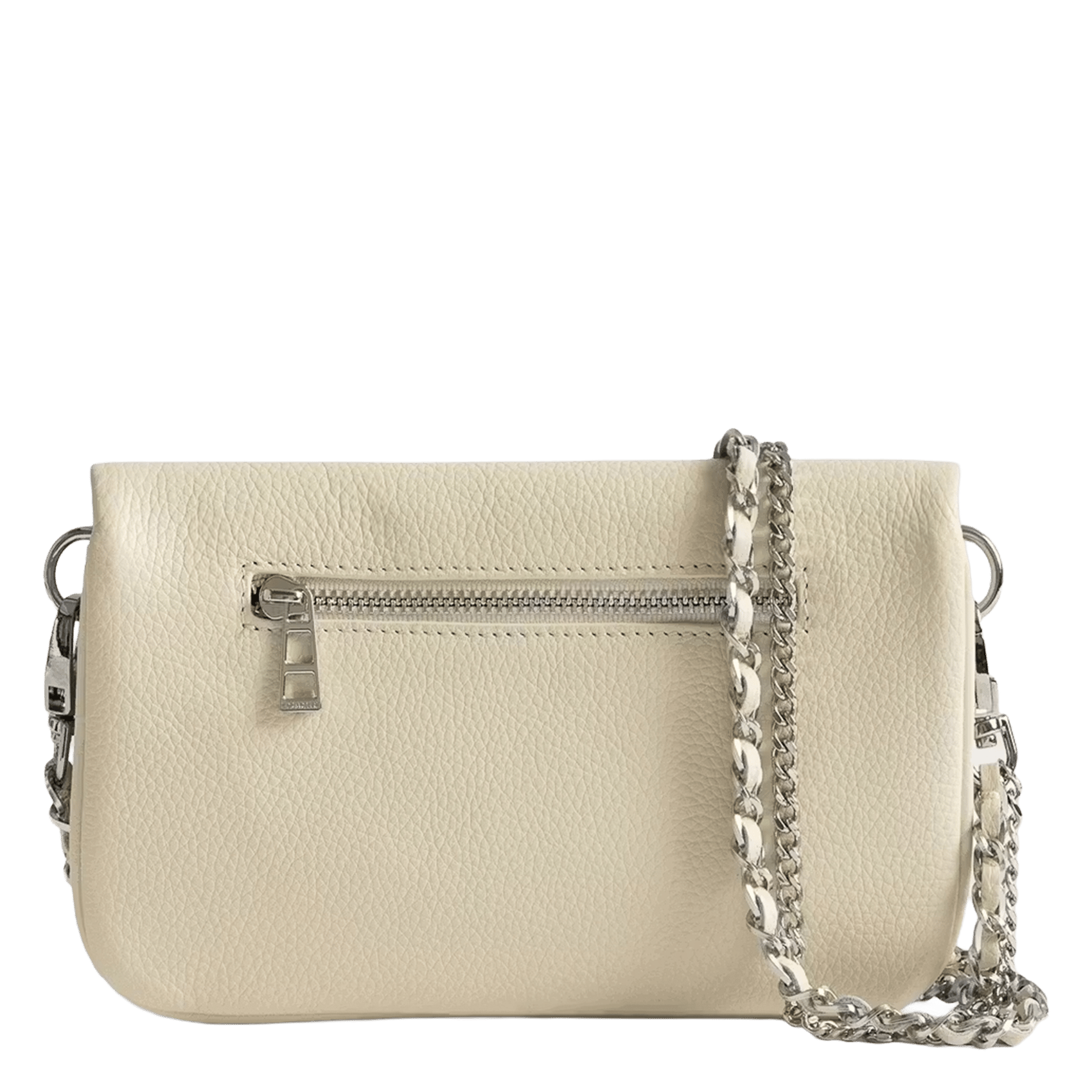 Pochette à rabat bandoulière en cuir rock mini | Blanc ZADIG&VOLTAIRE Femme