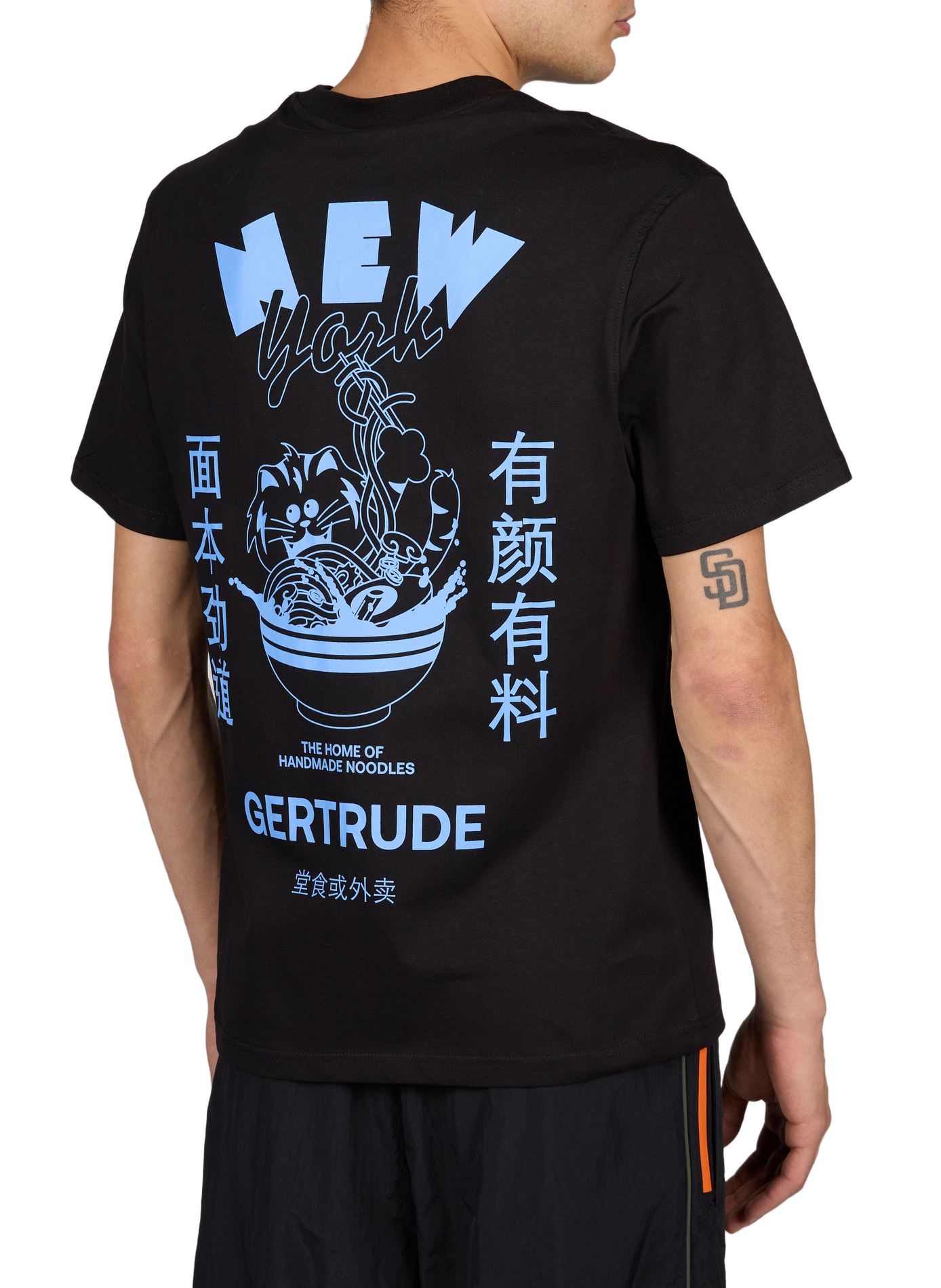 Gerader Baumwoll-T-Shirt GERTRUDE Schwarz