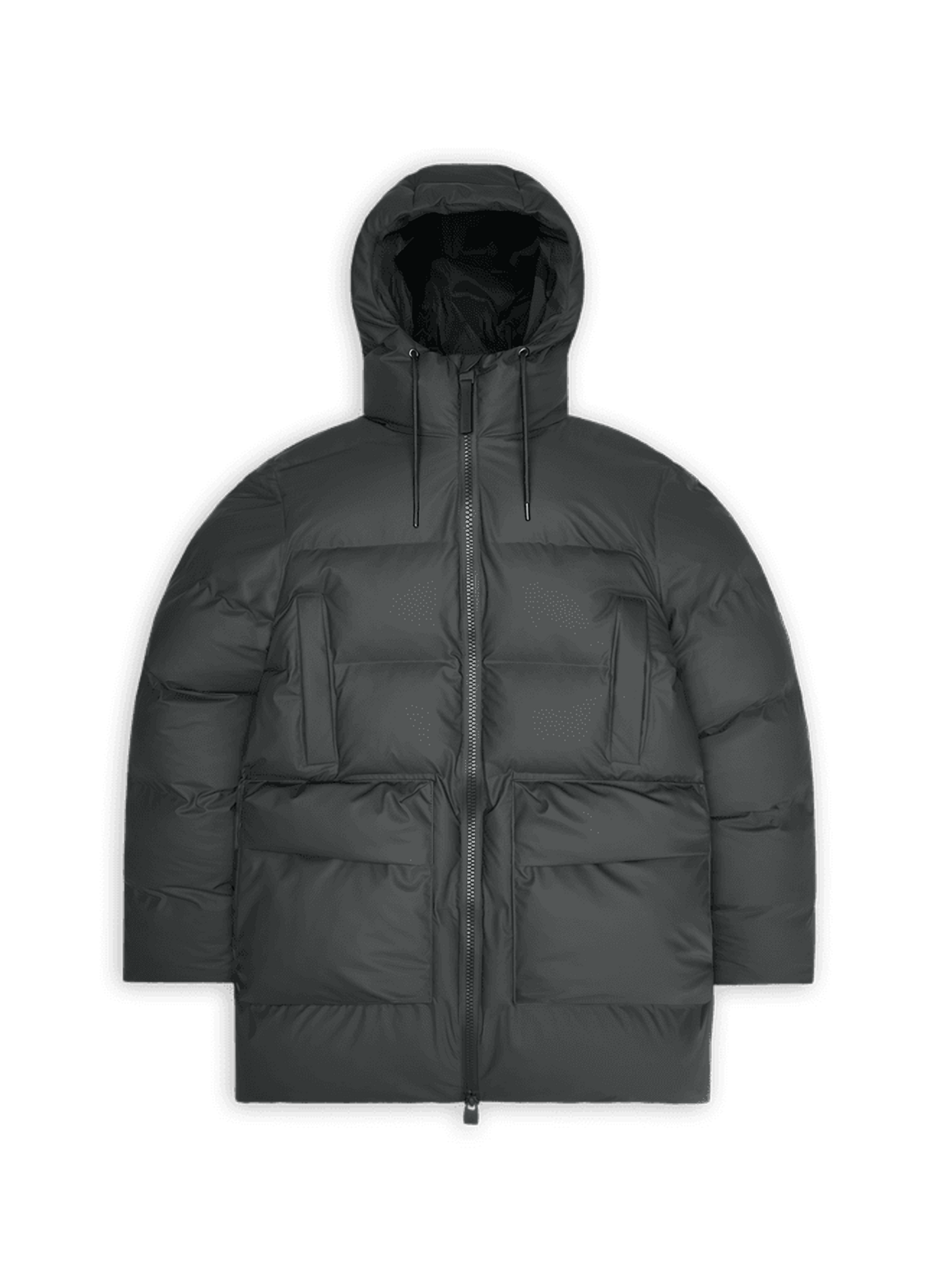 Hooded padded jacket ALTA LONG Dark grey