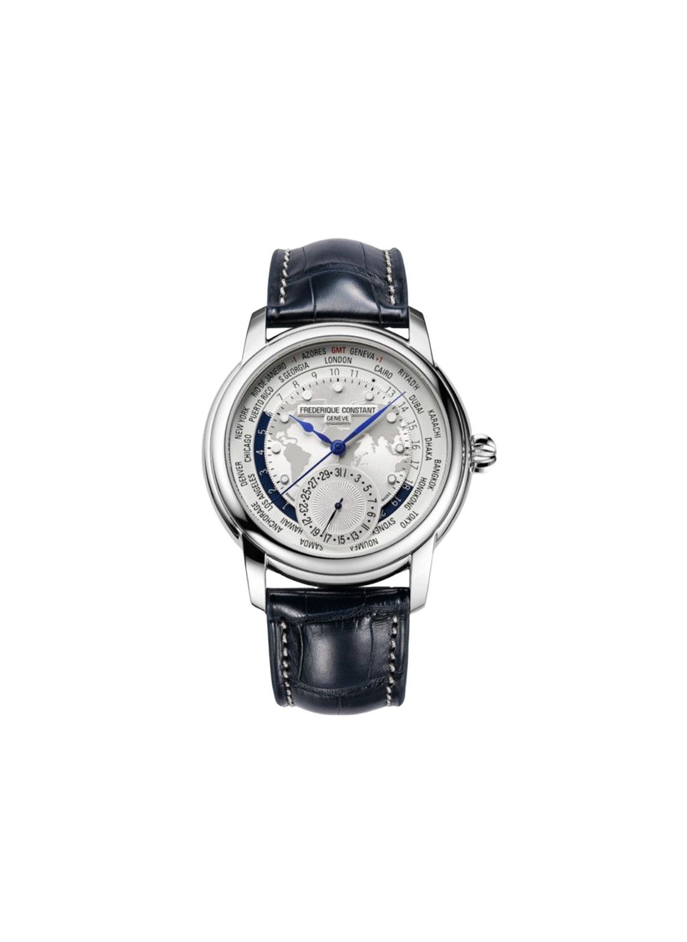 Automatisch horloge van kalfsleer FREDERIQUE CONSTANT Wit