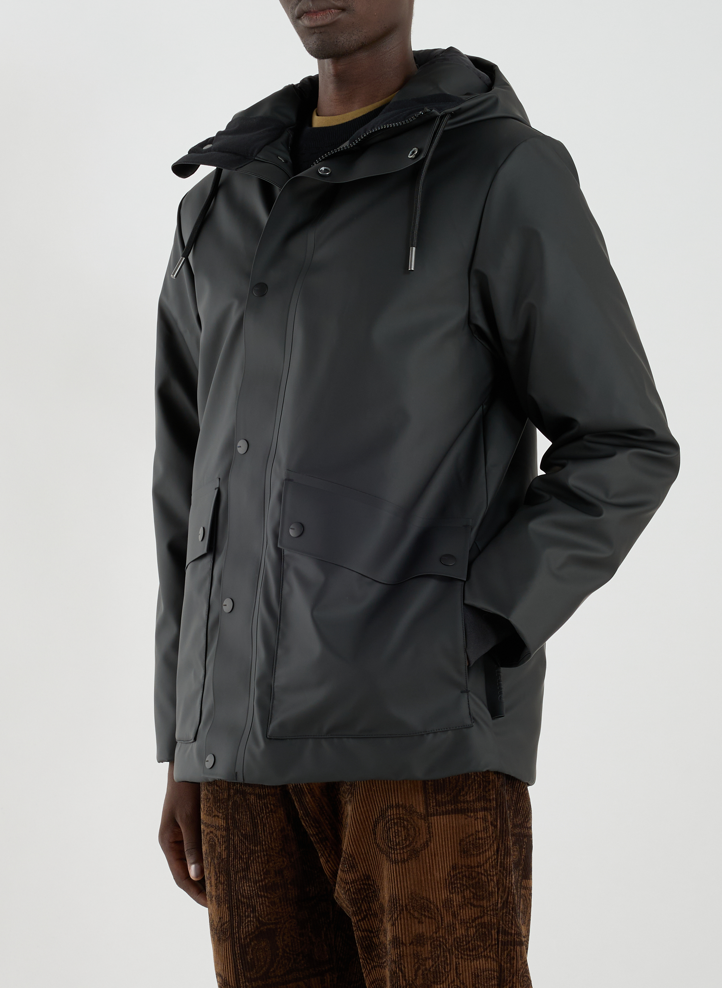 Gerade Parka mit Kapuze RAINS Schwarz