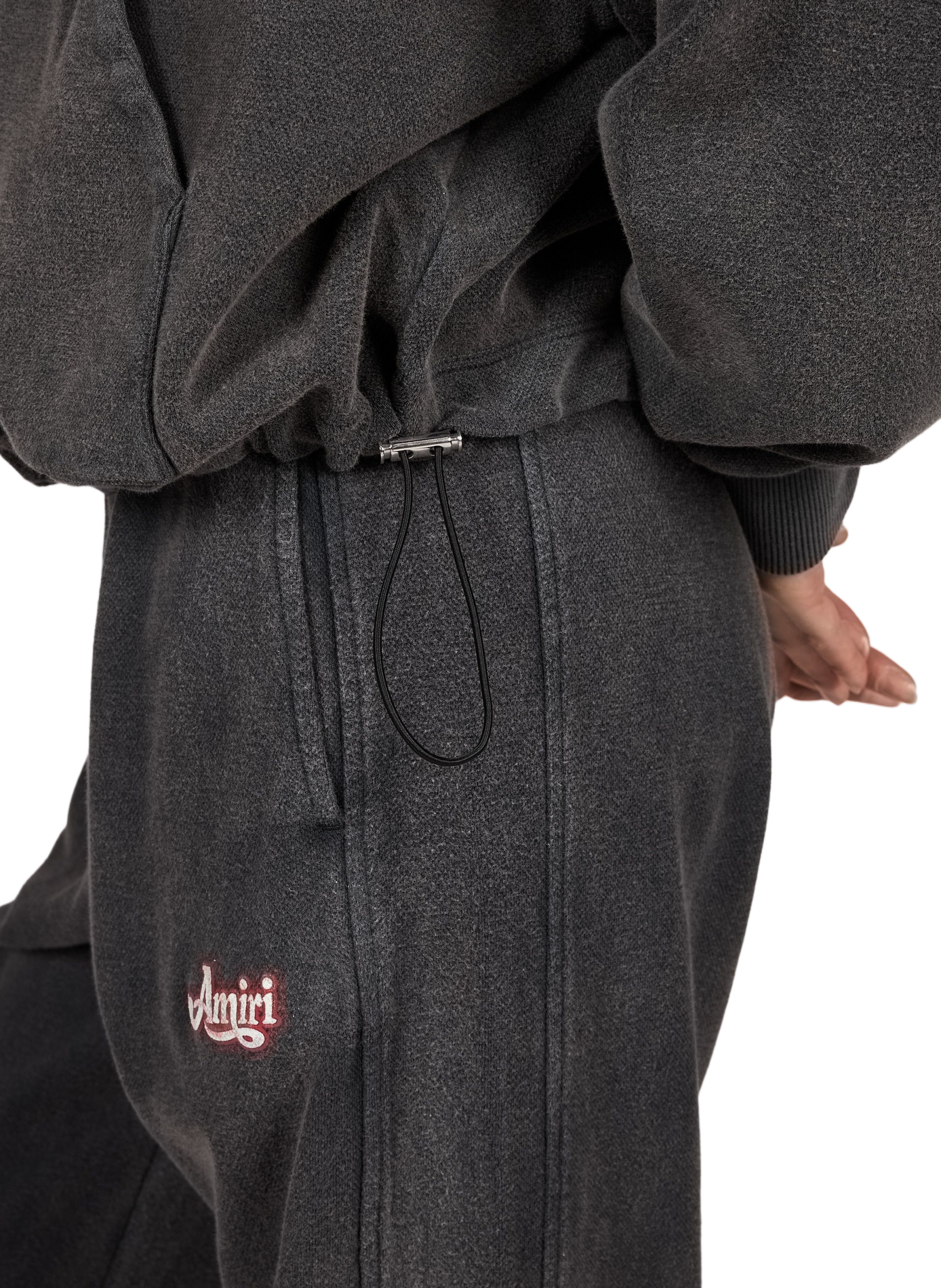 Hoodie met capuchon en zeefdrukprint AMIRI Zwart