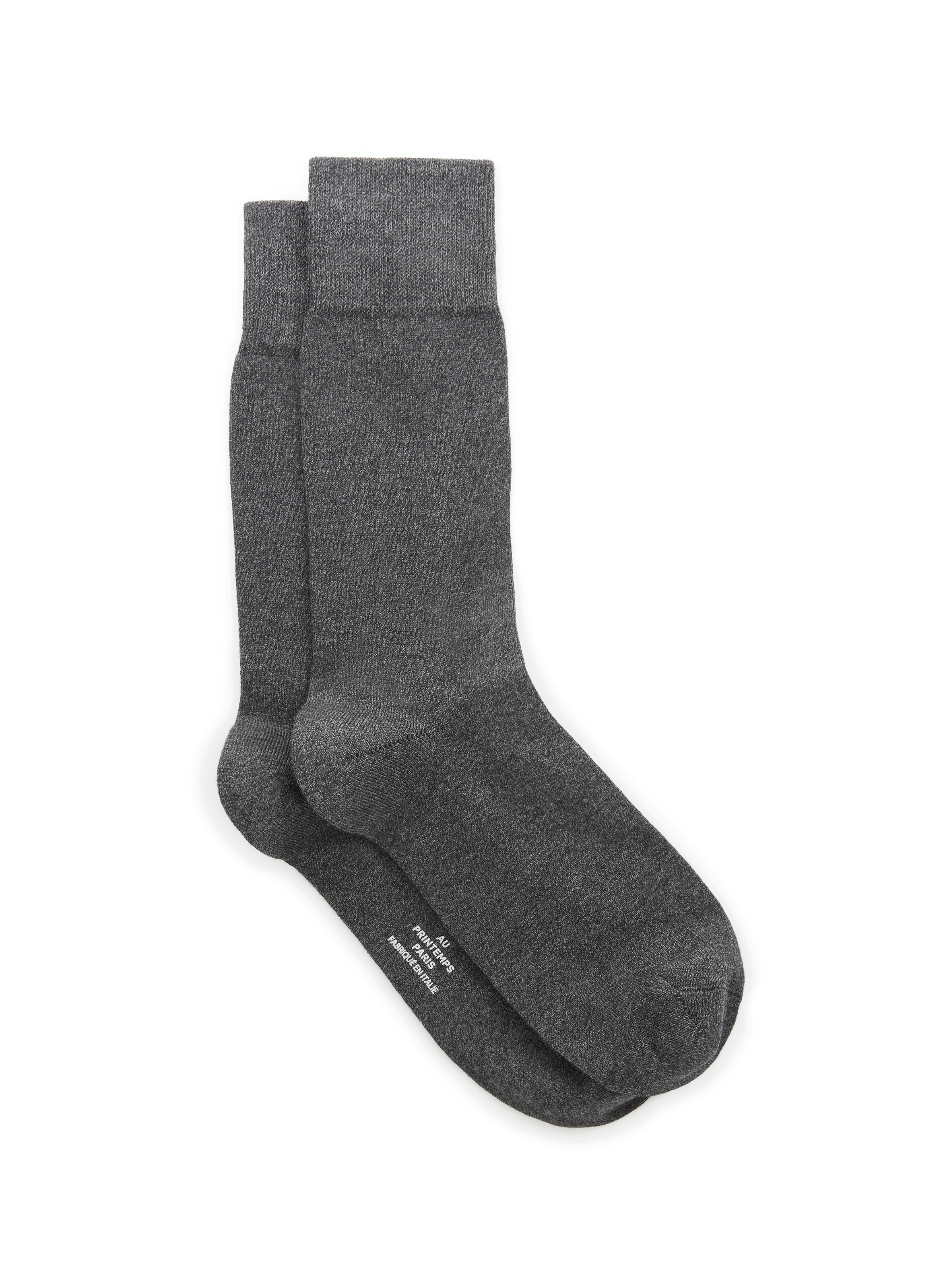 AU PRINTEMPS PARIS Chaussettes en coton mélangé Gris