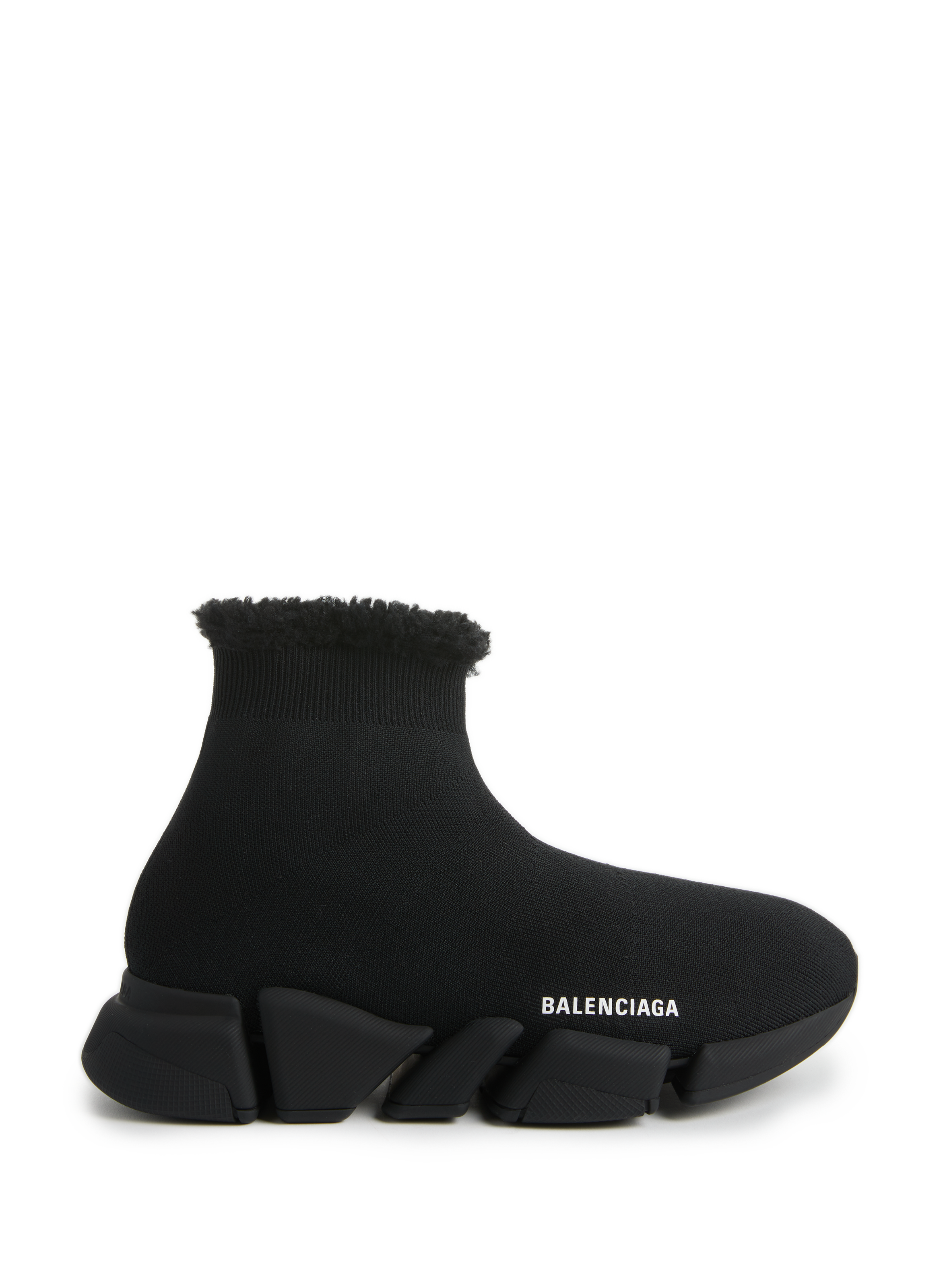 BALENCIAGA Baskets Speed 2.0 LT  fausse fourrure en maille recyclée Noir