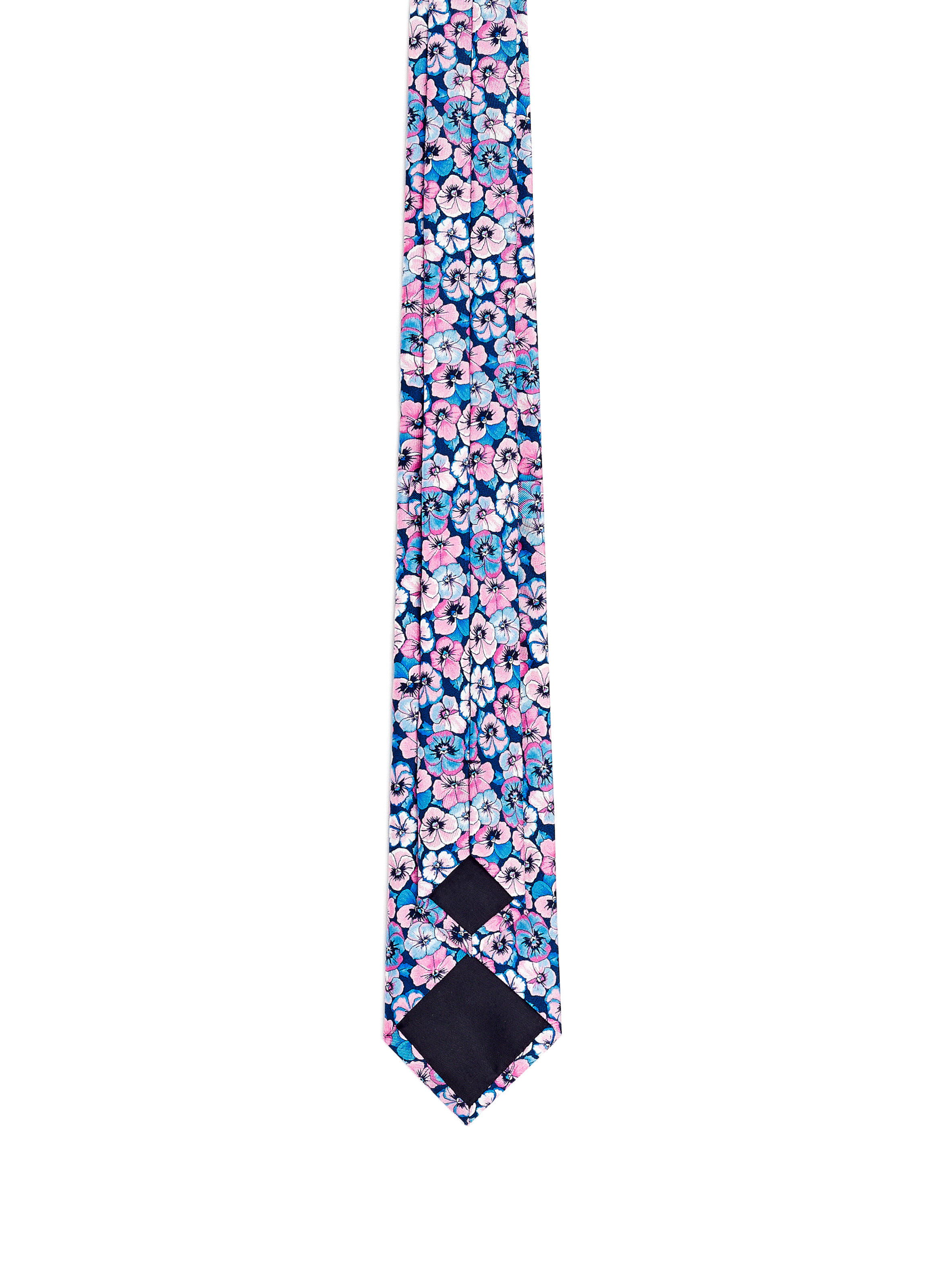Floral-print silk tie Multicolour