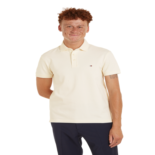 Shop Tommy Hilfiger Iconic 1985 Cotton Piqué Polo Shirt In Beige