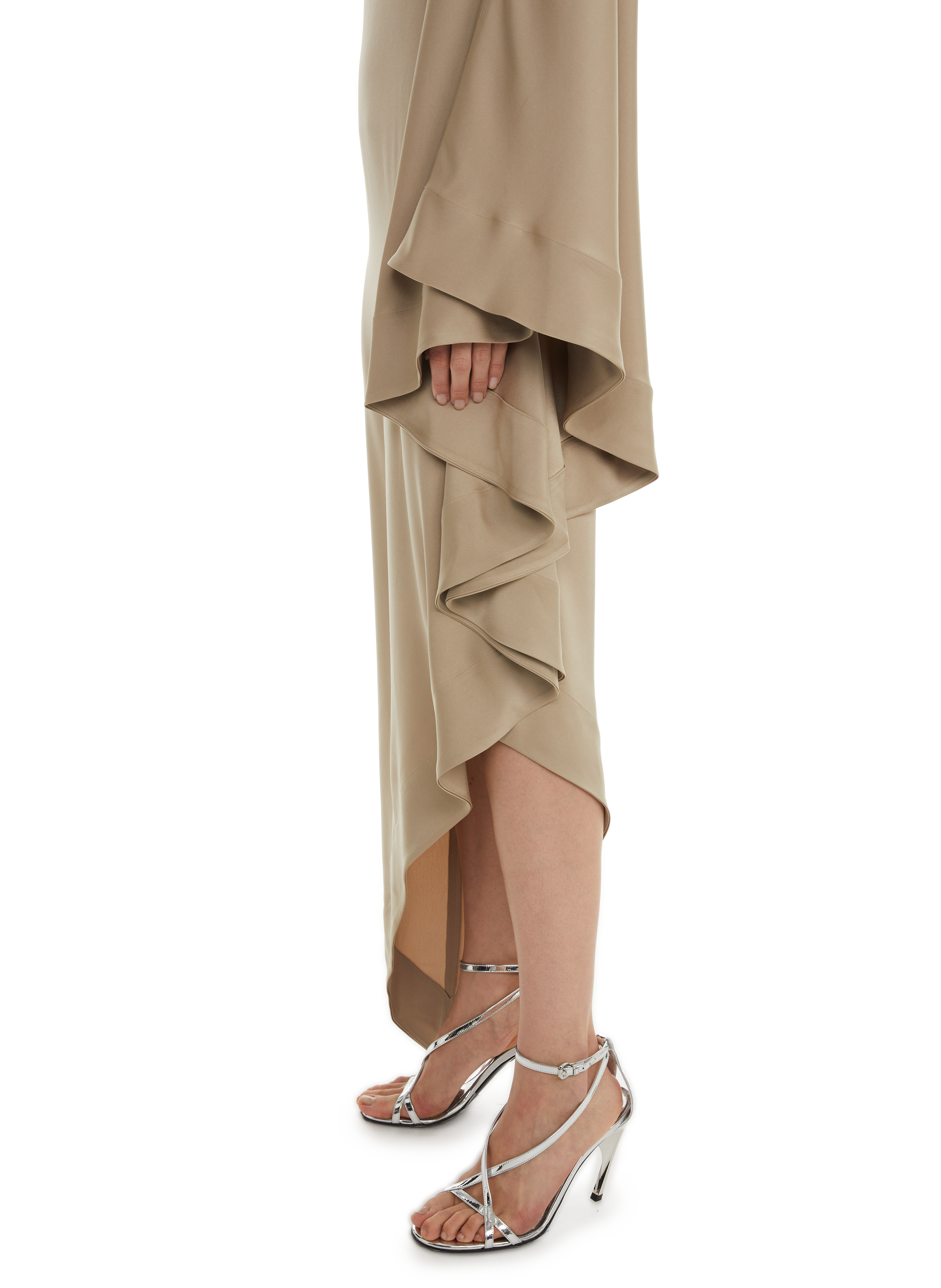 Robe longue satinée  ALEXANDRE VAUTHIER Beige