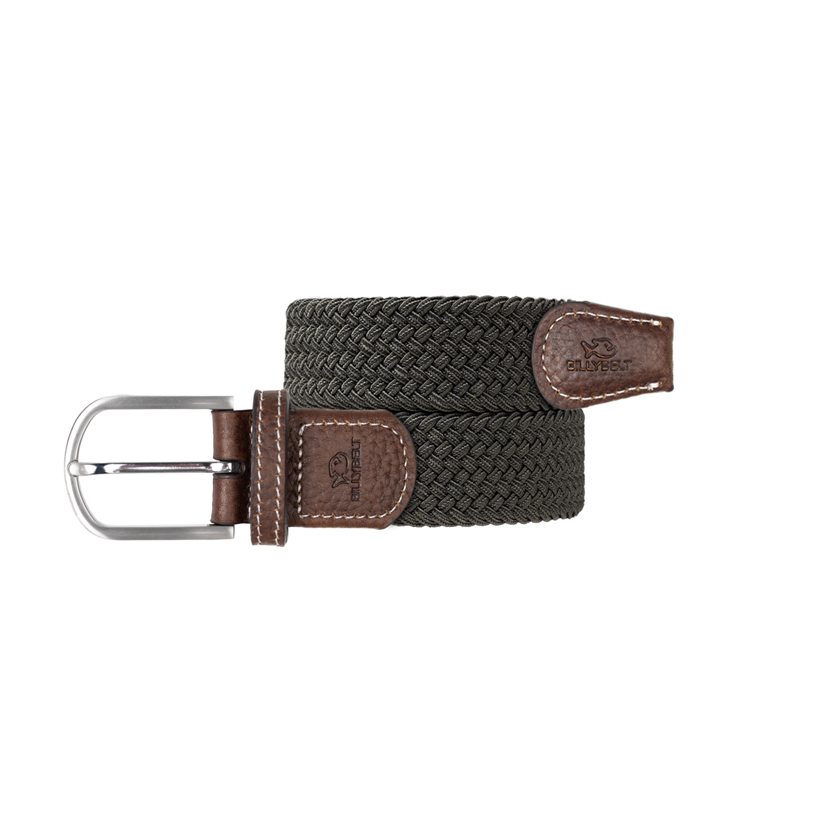 Ceinture tressée élastique unie BILLYBELT Kaki