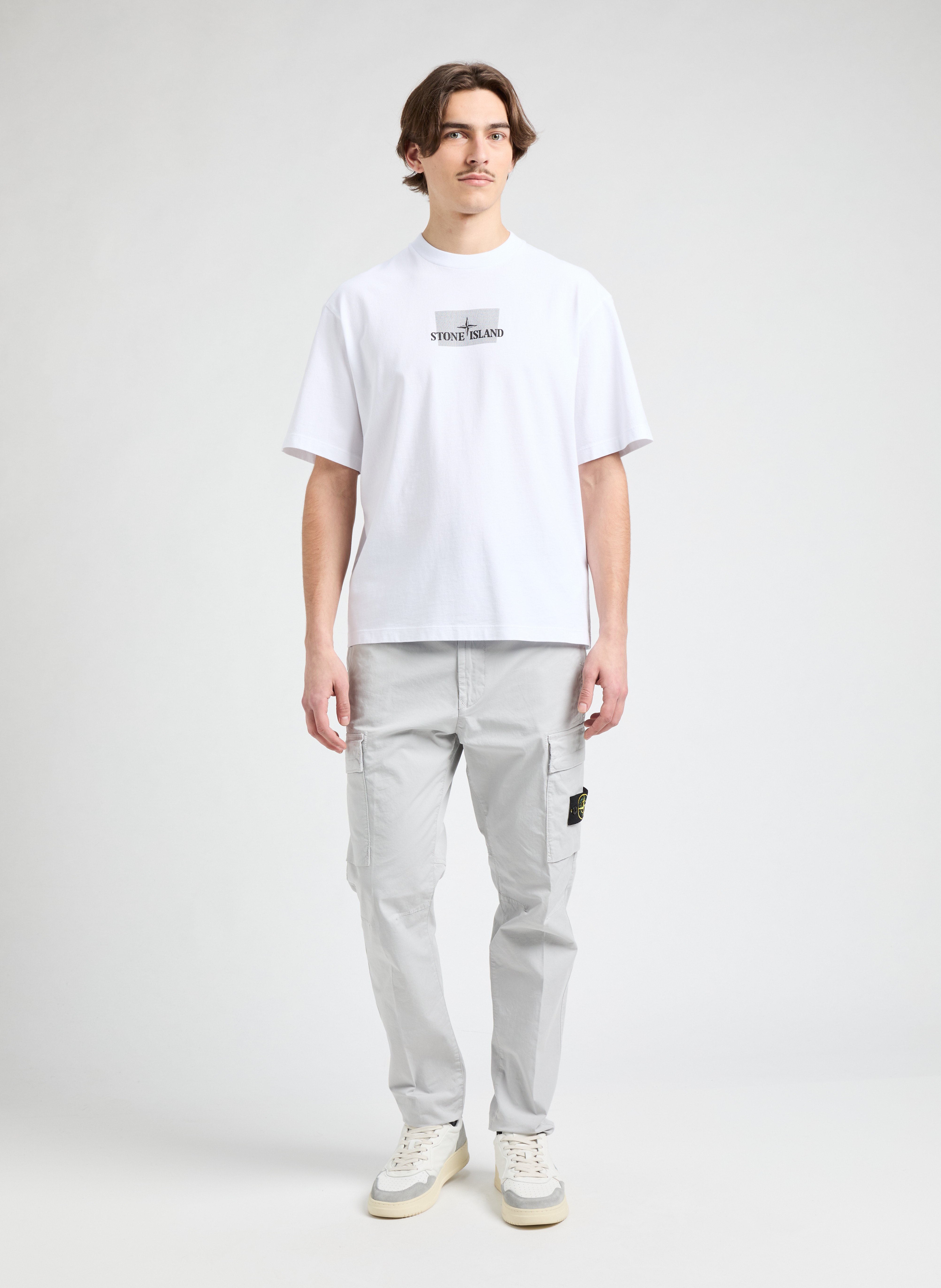 T-shirt en coton STONE ISLAND Blanc