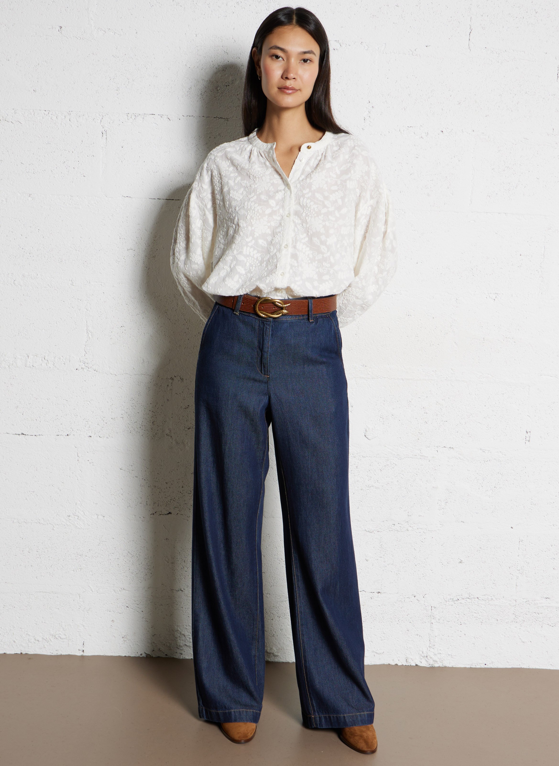 Jean large adele MAISON 123 Bleu