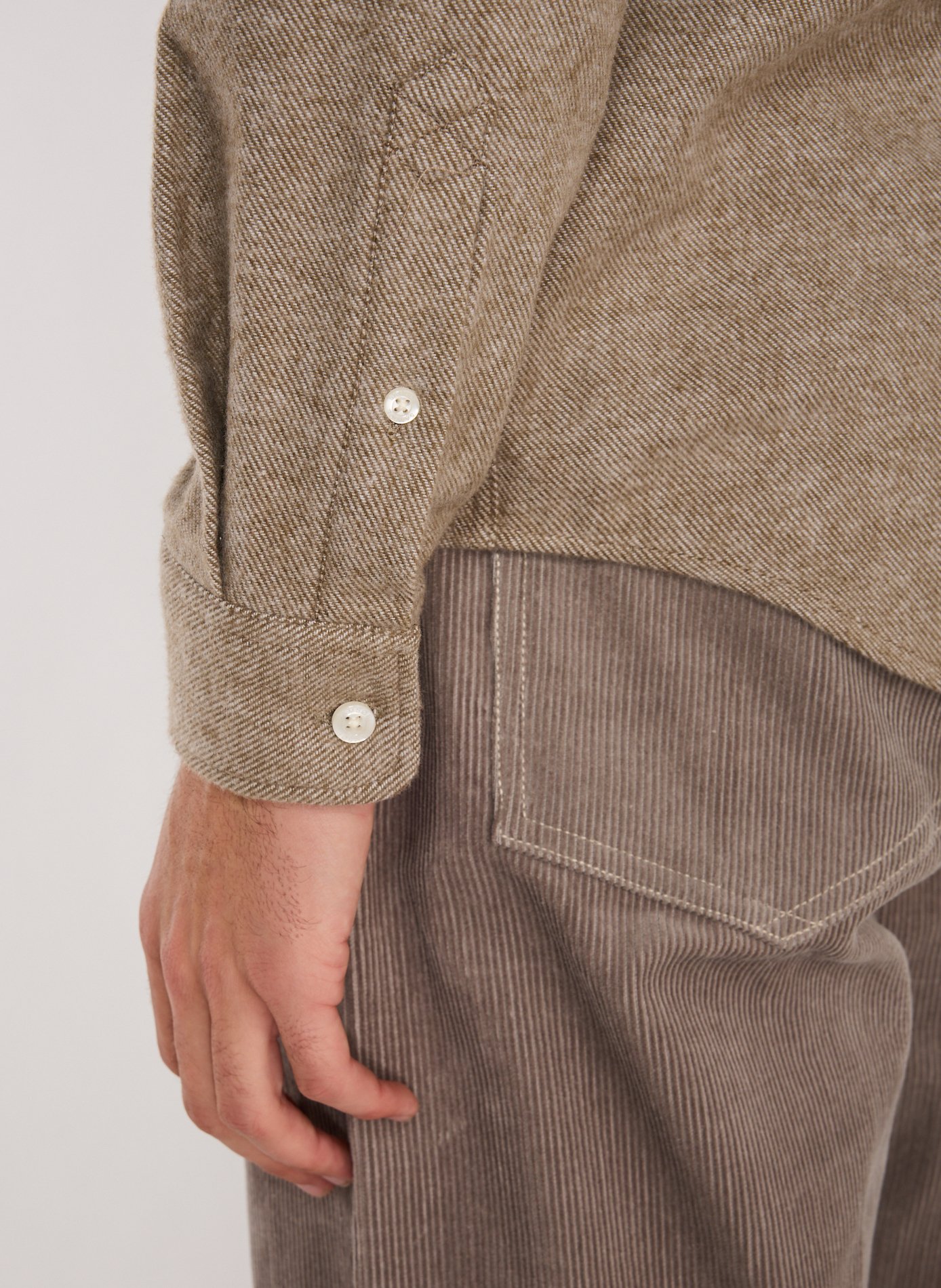 Chemise col classique en coton SAMSOE SAMSOE Beige