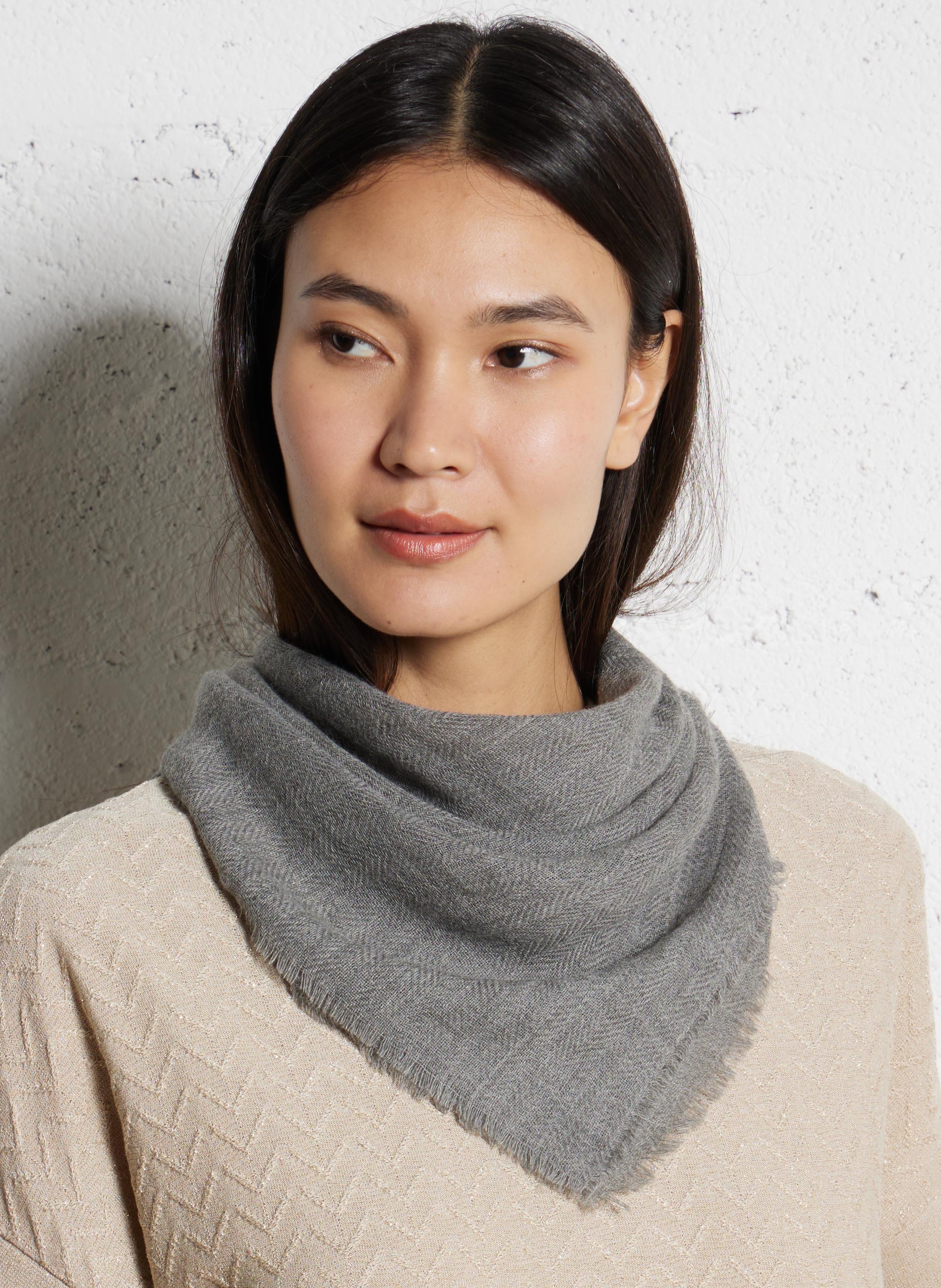 Echarpe en laine mélangée IKKS Gris