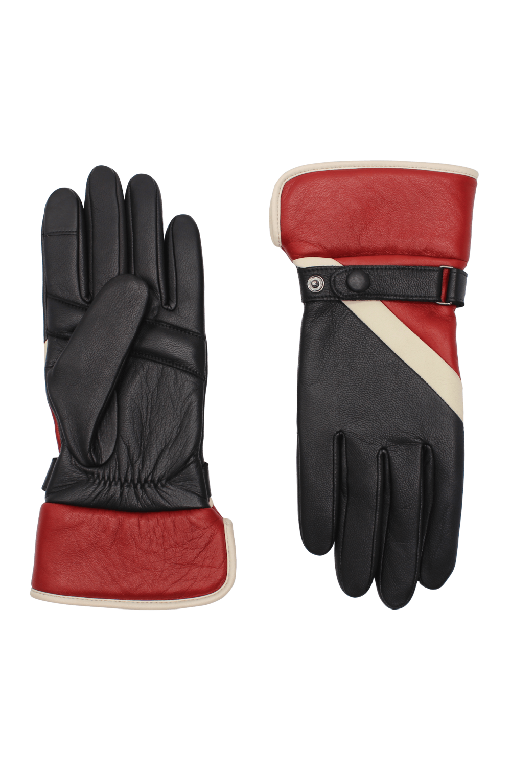 AGNELLE Kenny gants homme en cuir doublés alpaga Noir