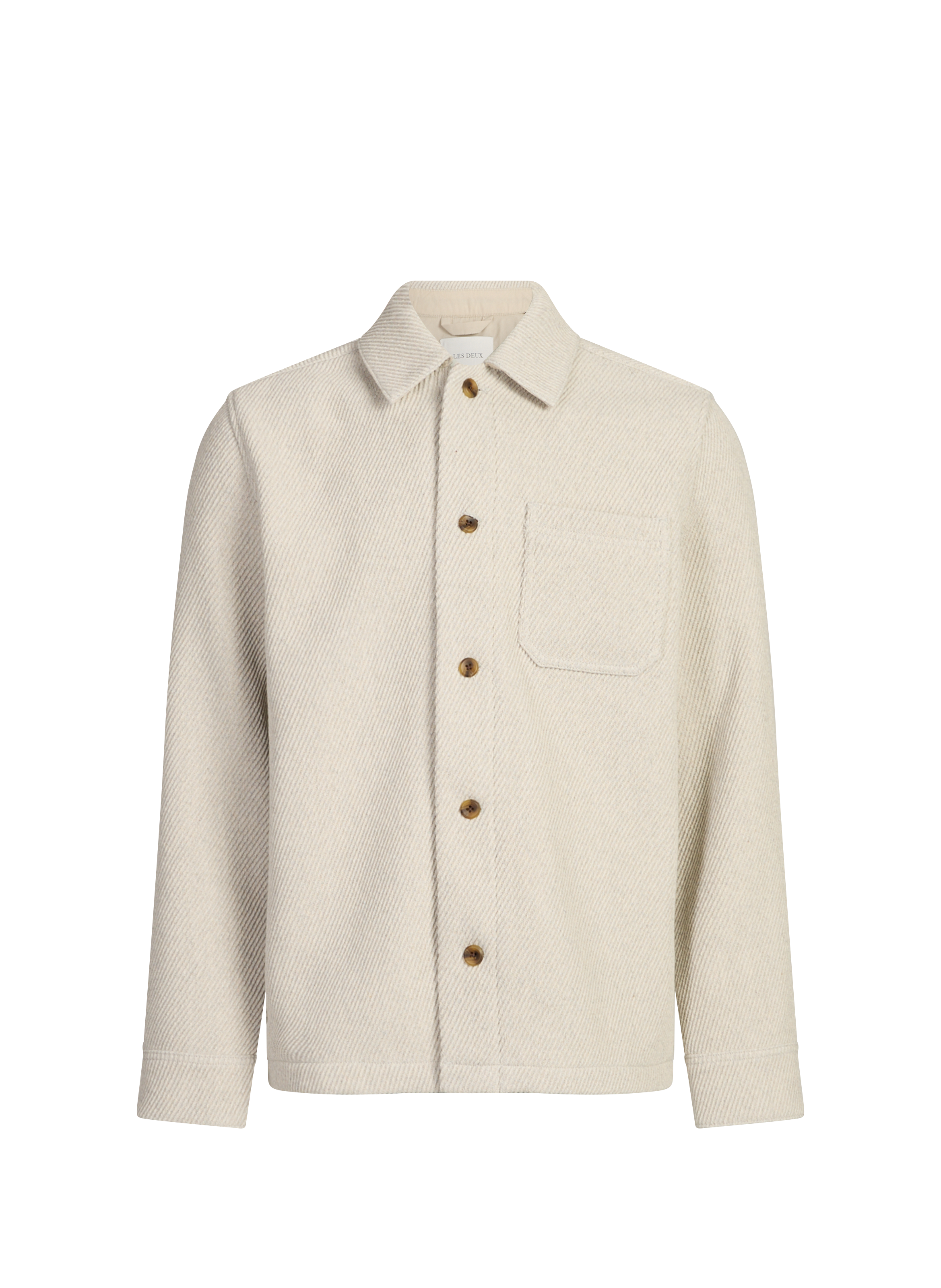 Straight overshirt with classic collar LES DEUX Grey