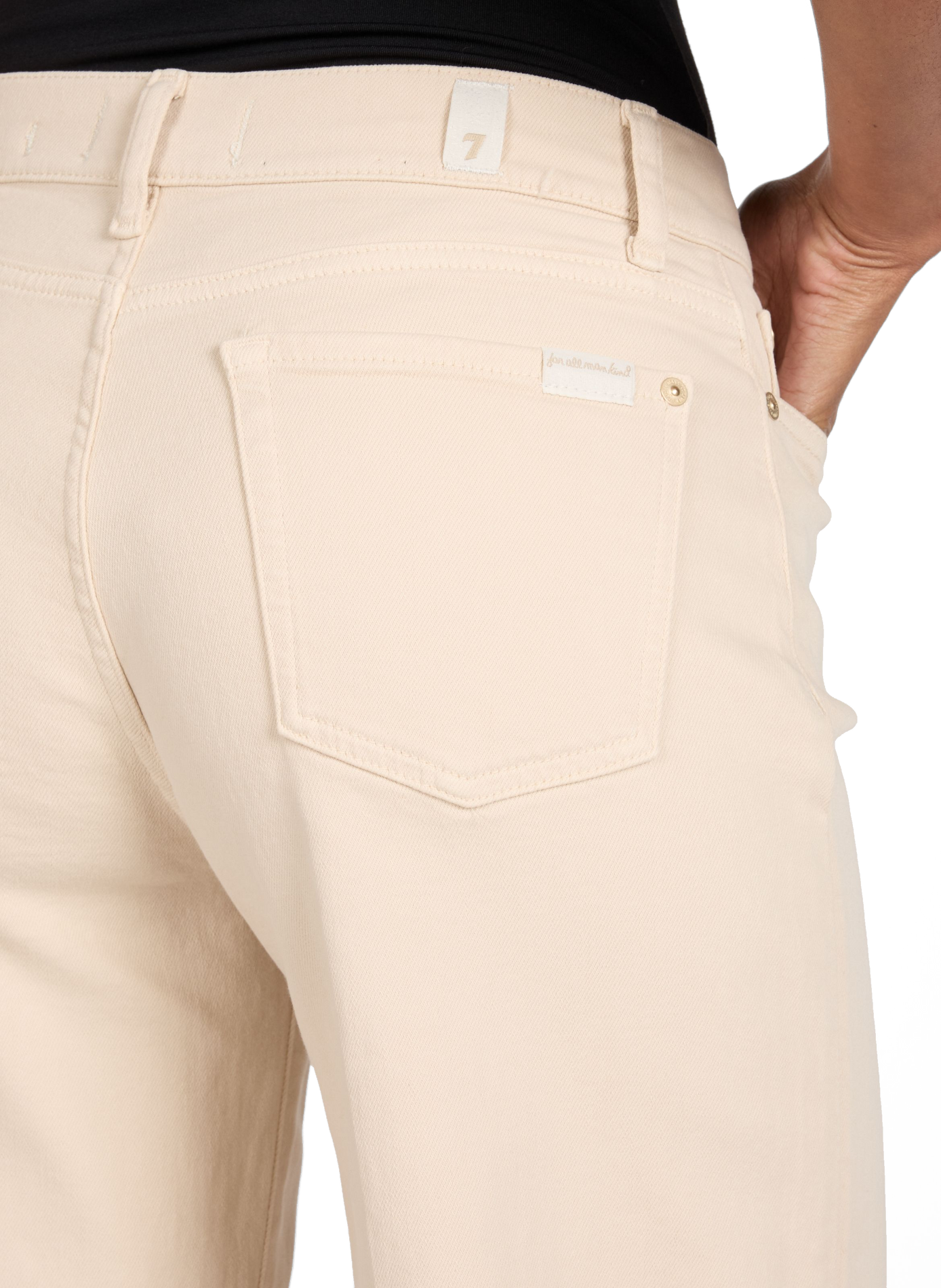 Wide leg Lotta jeans in blended cotton 7 FOR ALL MANKIND Beige