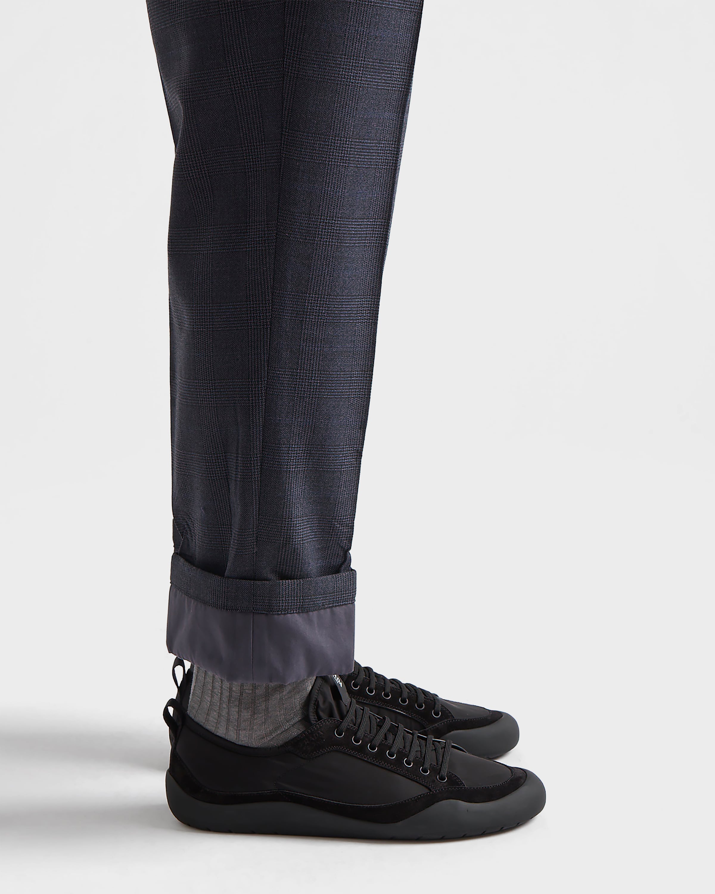 Sneakers speedrock en re-nylon et veau velours PRADA Noir