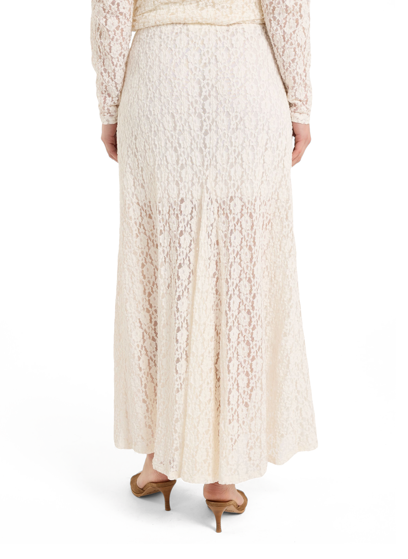 Jupe longue en dentelle Anita SAISON 1865 Beige