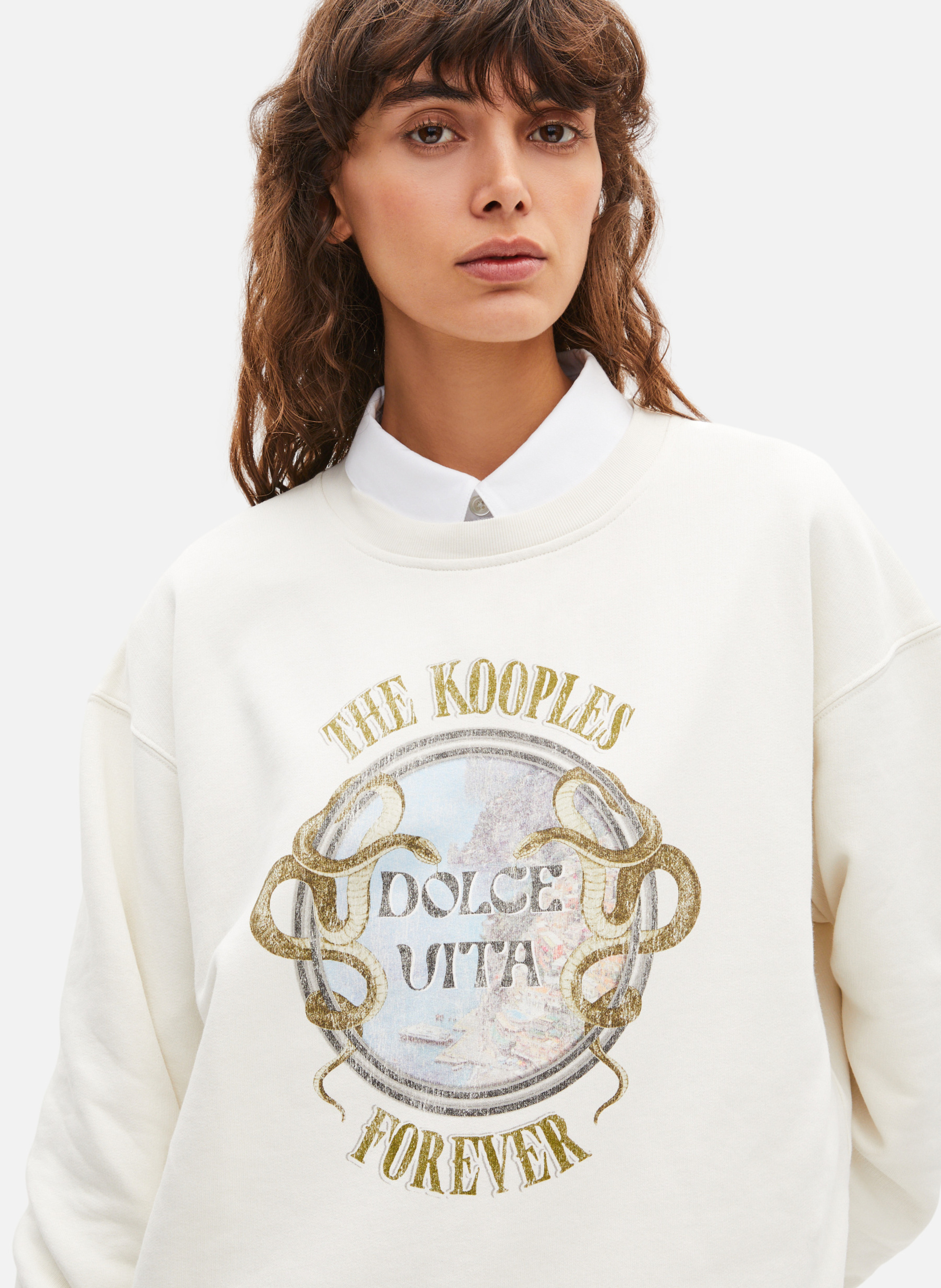 Sweatshirt avec sérigraphie THE KOOPLES Beige