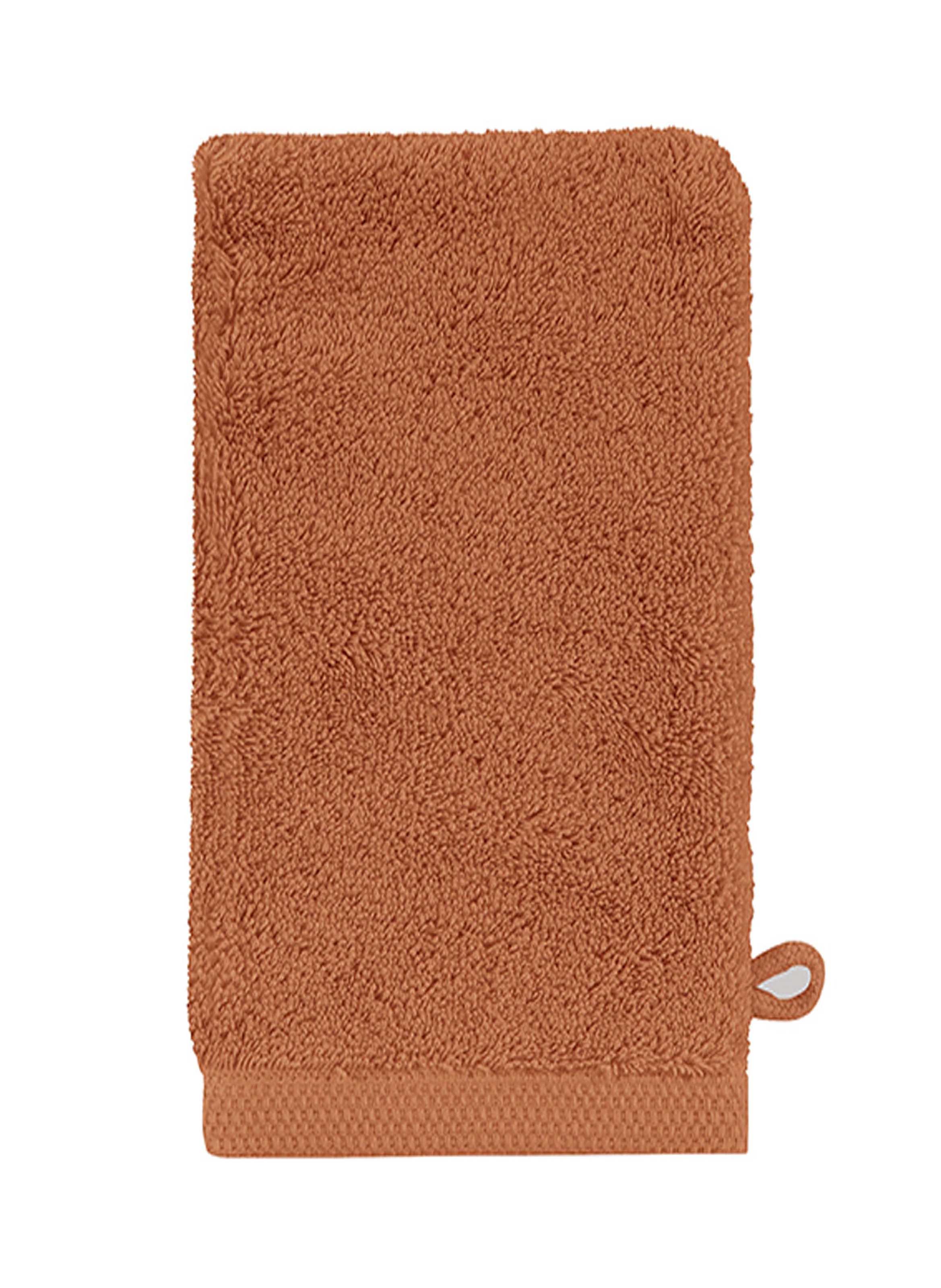 Gant de toilette uni en coton biologique, essentiel ALEXANDRE TURPAULT Orange