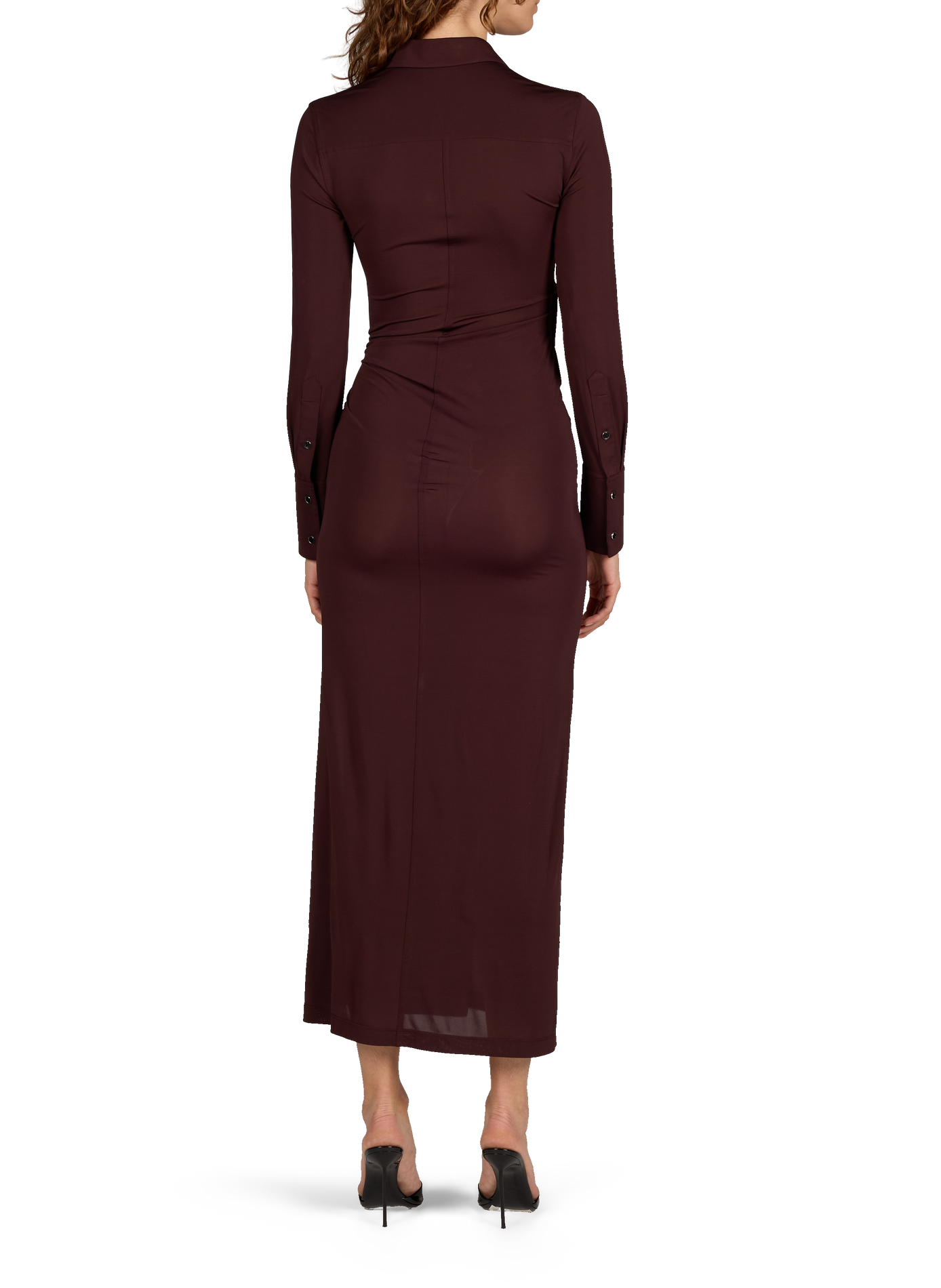 Twisted shirt dress HELMUT LANG Brown