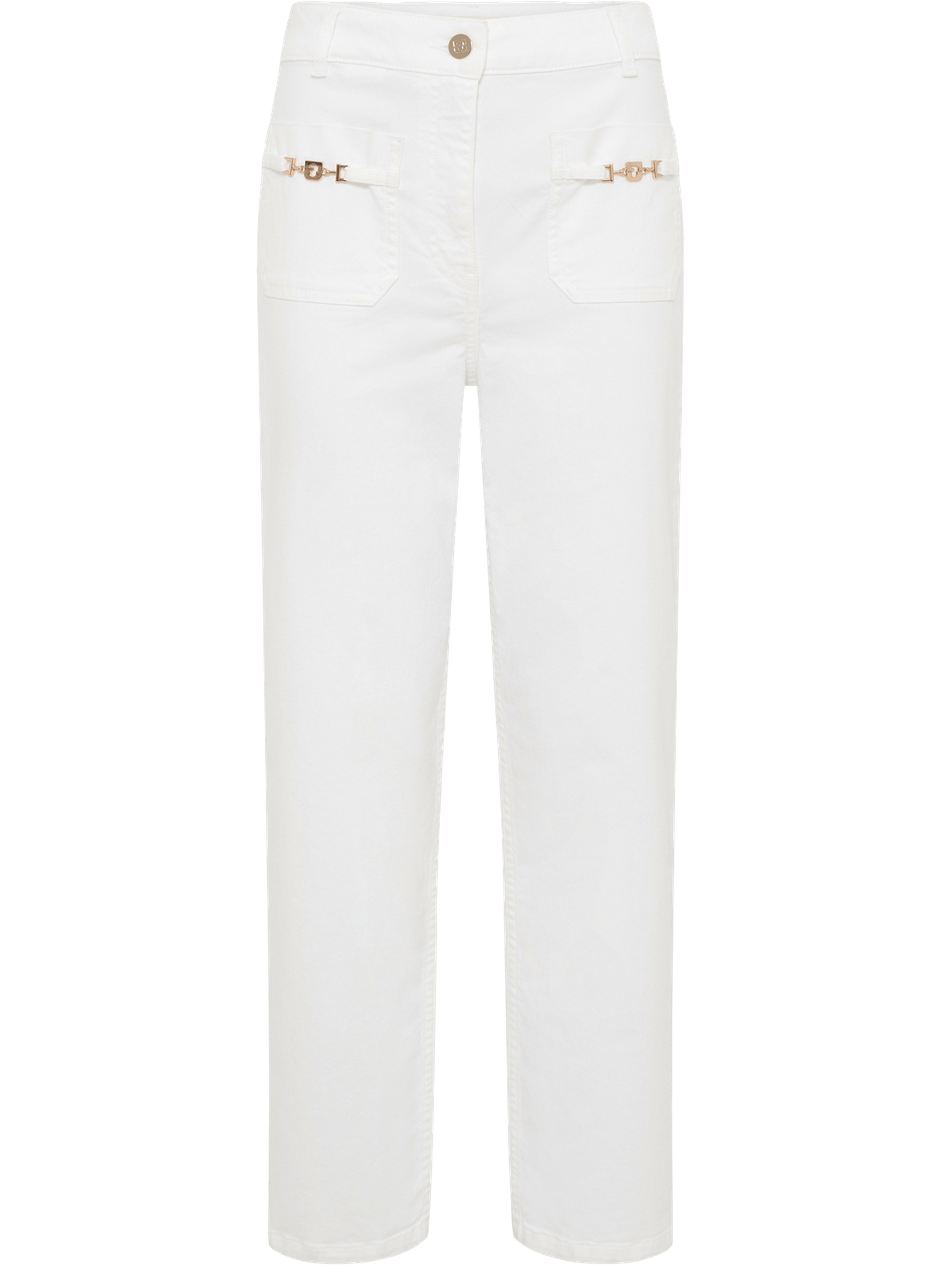 Jean droit à mors dorés - allie GERARD DAREL Blanc