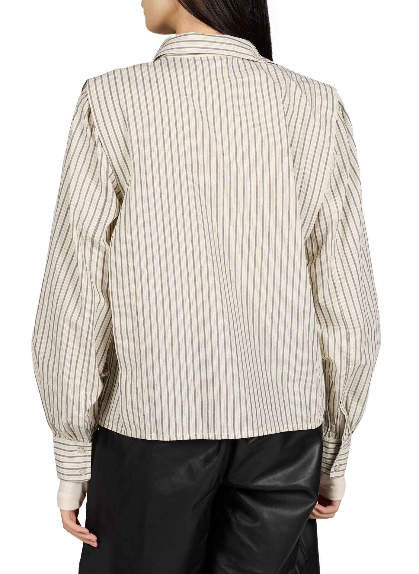 Chemise à rayures Rouellen en coton ROUGE EDIT Beige