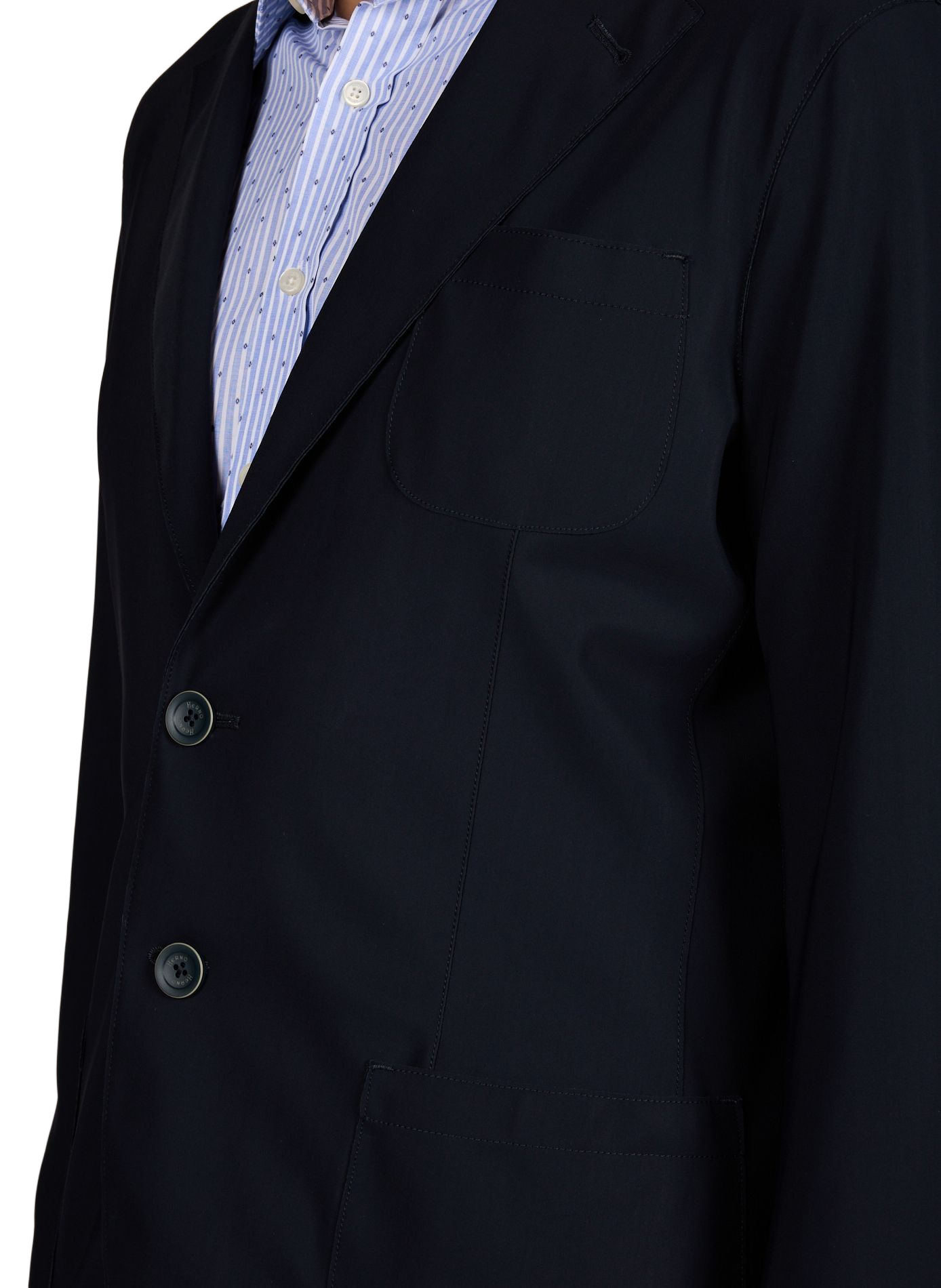 Solid straight blazer HERNO Blue