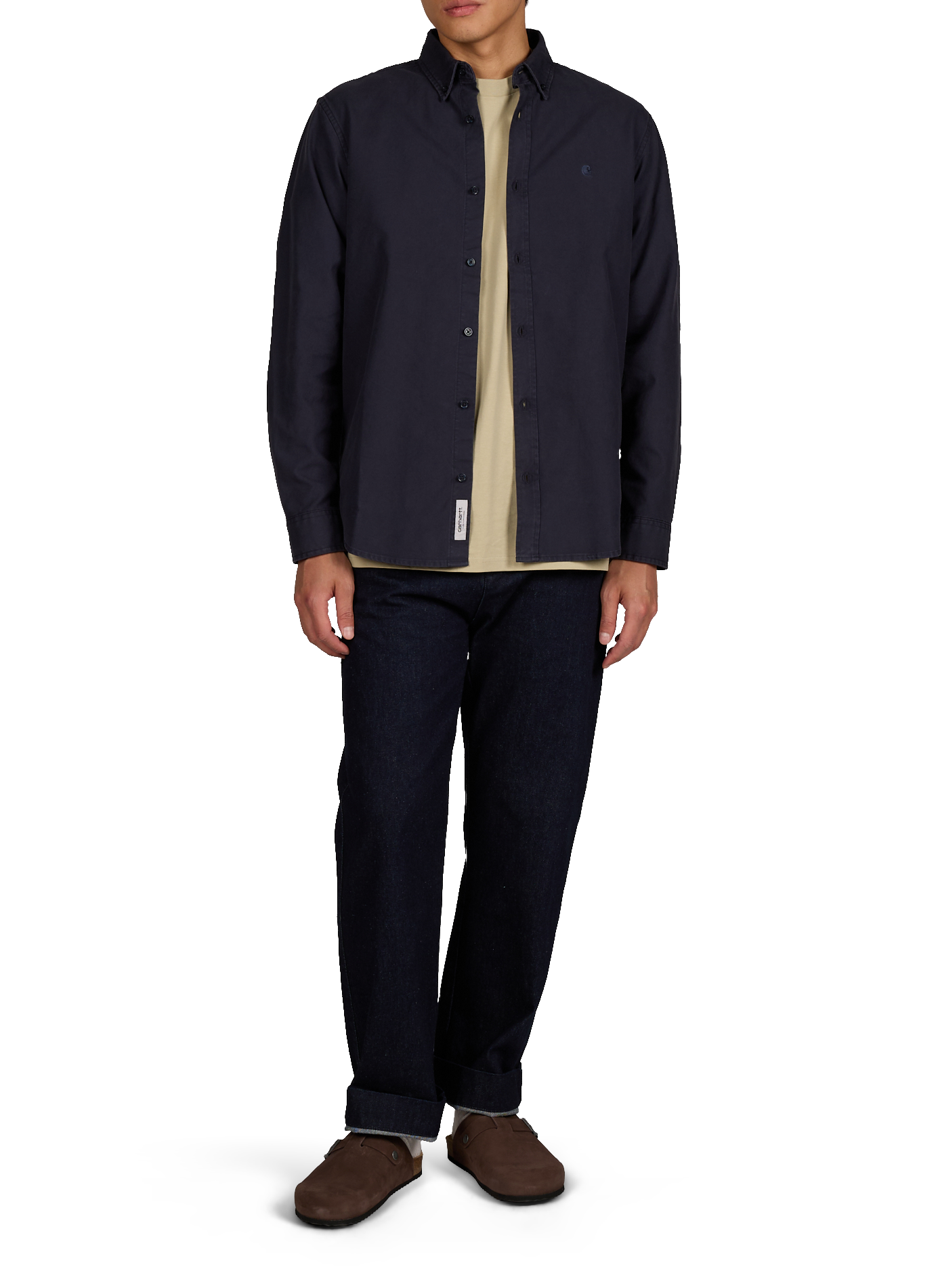 Camisa de cuello americano recto de algodón CARHARTT WIP Azul