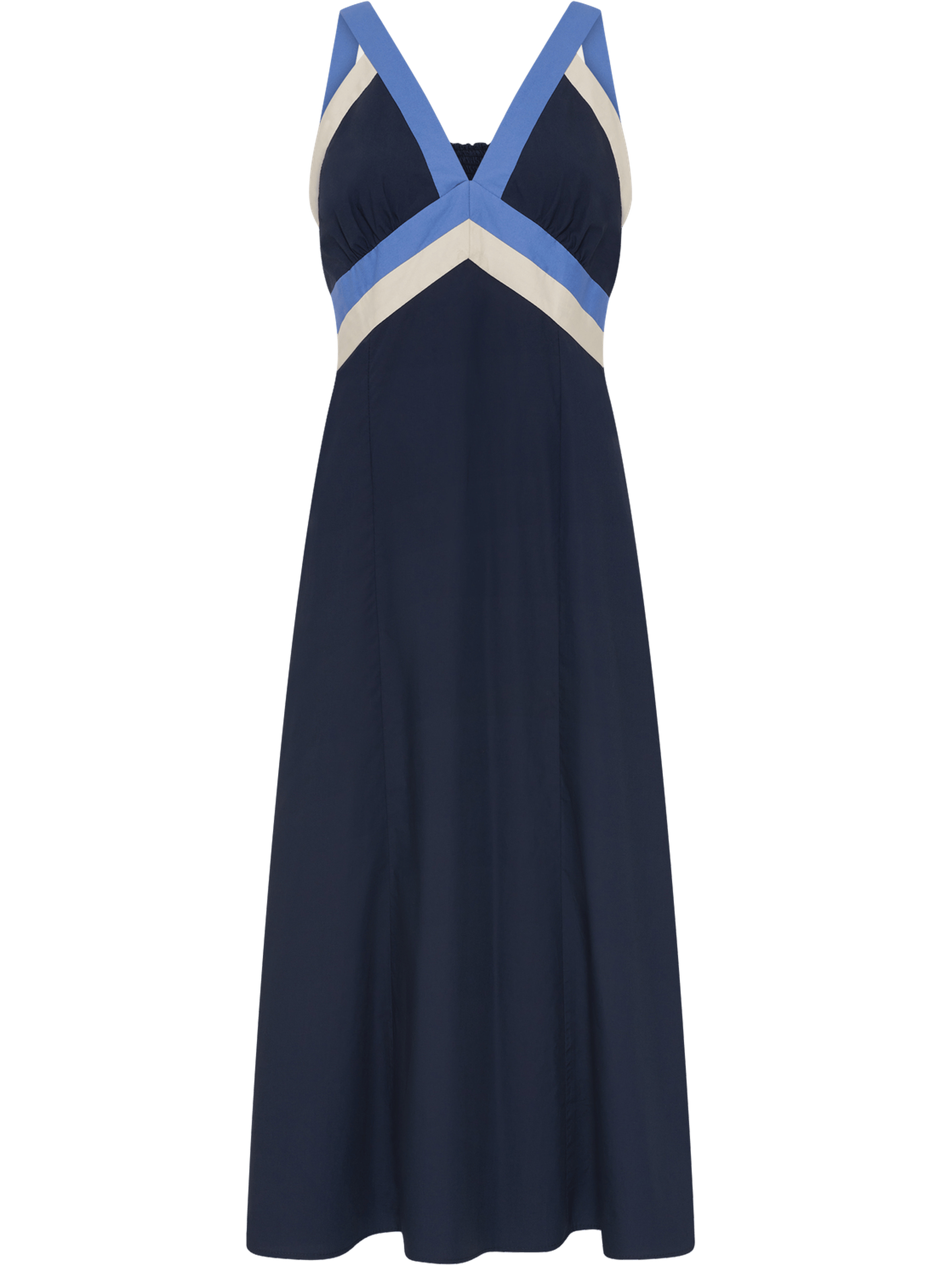 Robe longue à bretelles croisées - romyssa GERARD DAREL Bleu