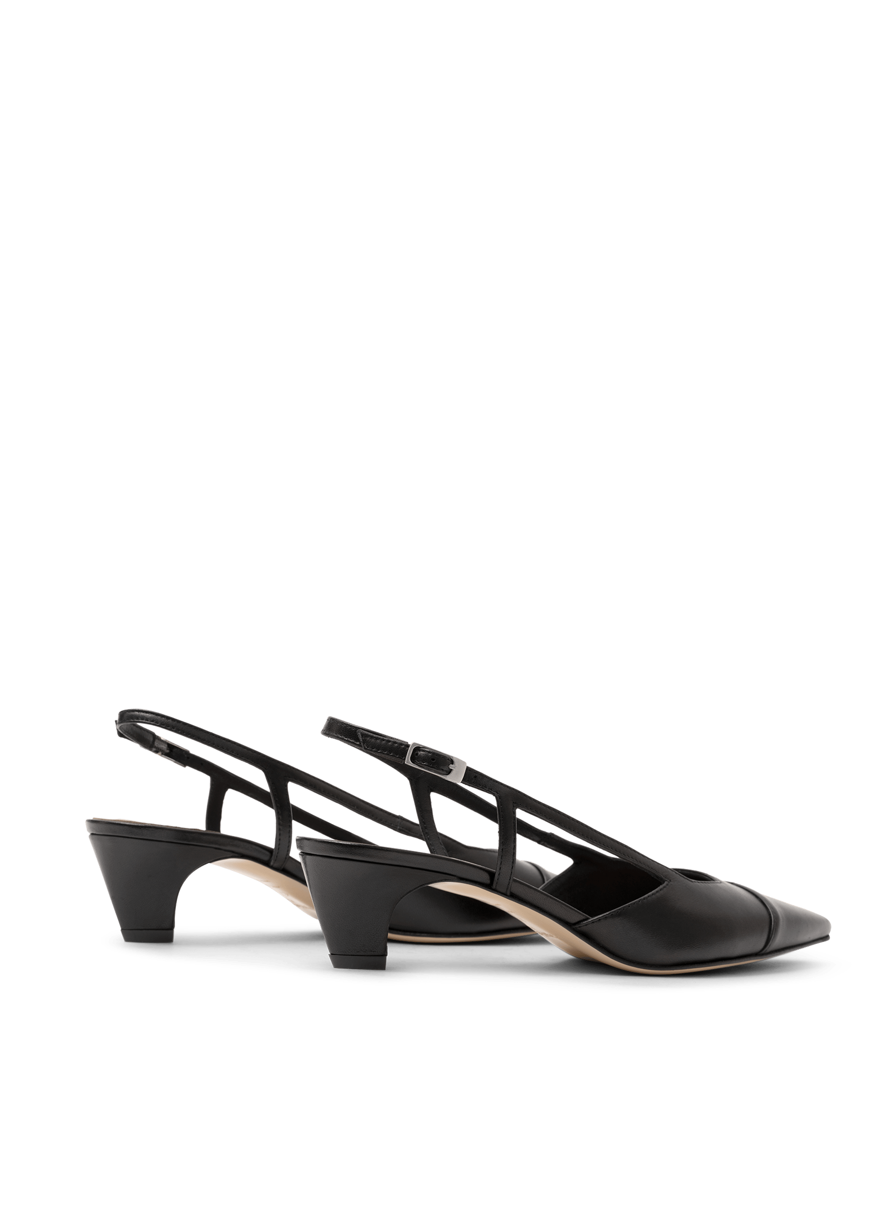 Sling back orso en nappa PARALLELE Noir